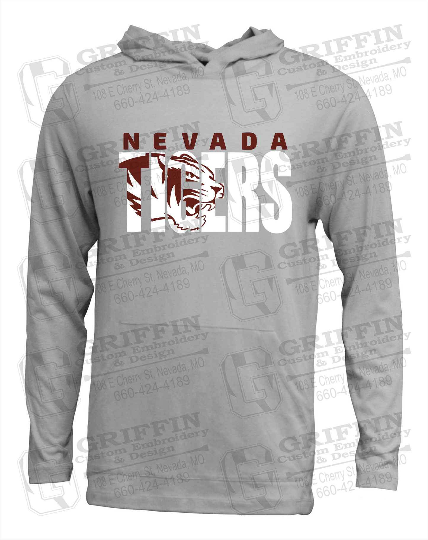 Soft-Tek T-Shirt Hoodie - Nevada Tigers 23-F