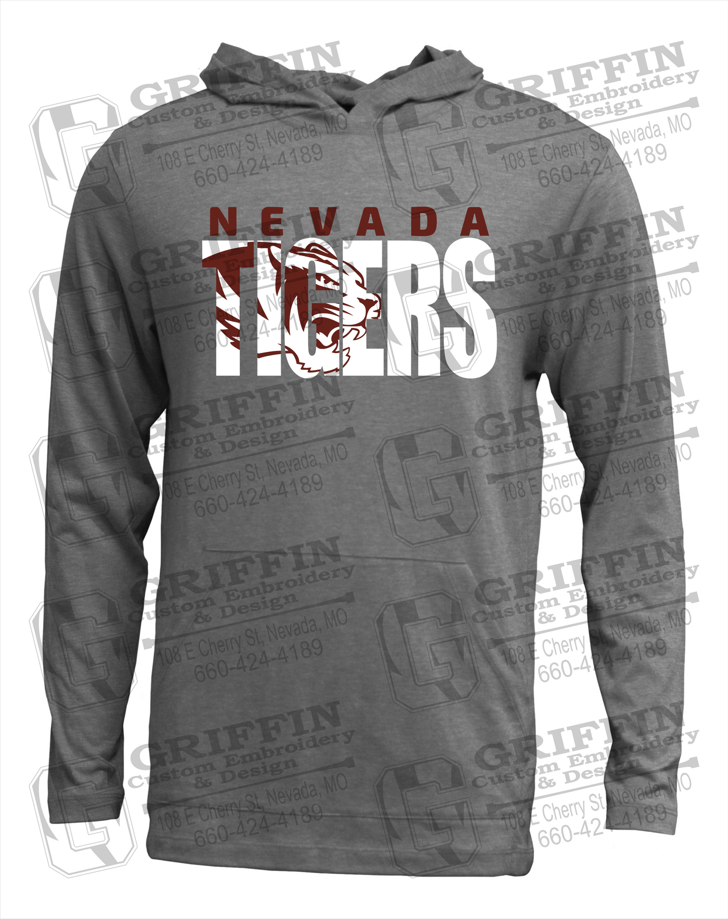 Soft-Tek T-Shirt Hoodie - Nevada Tigers 23-F