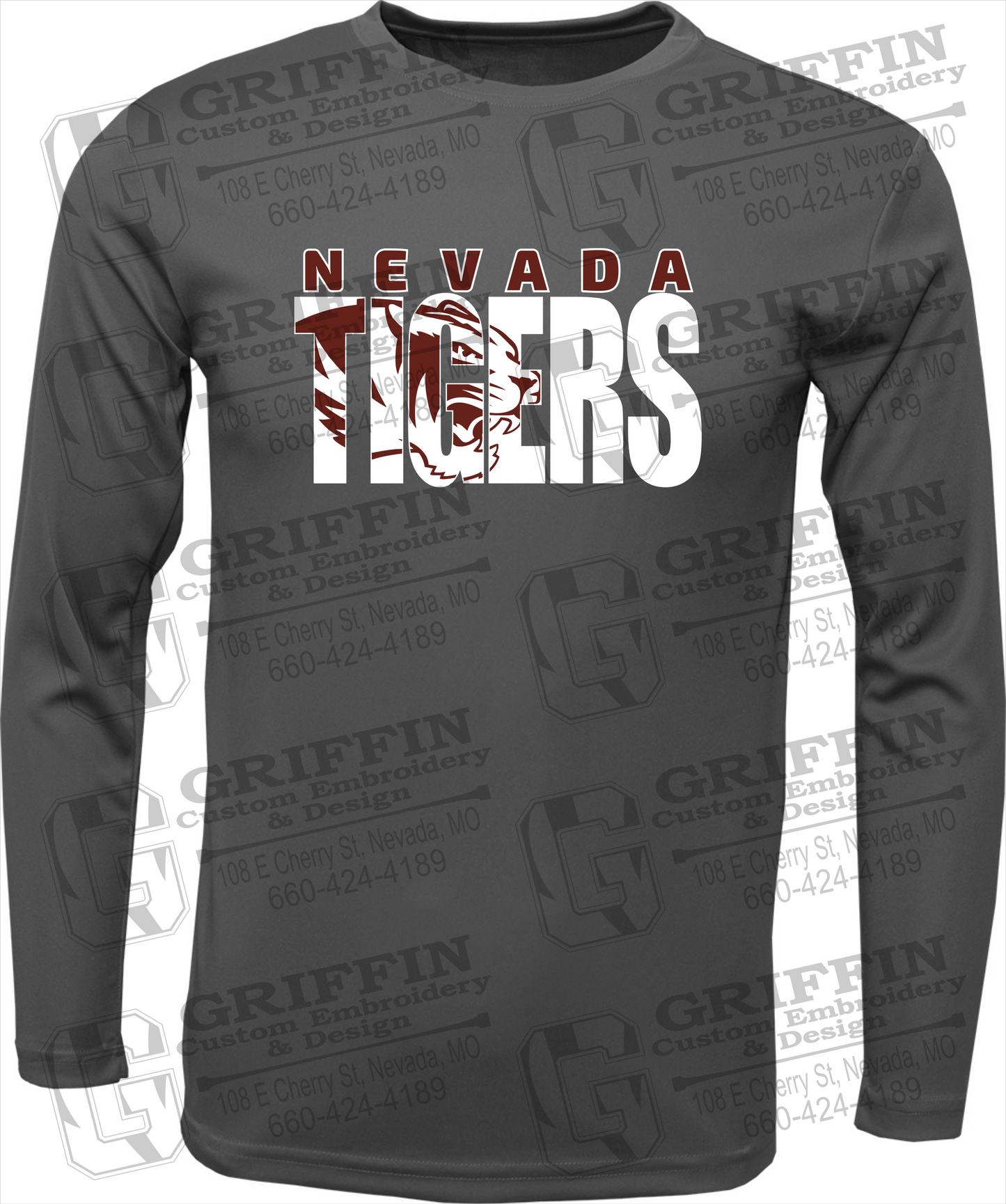 Toddler Dry-Fit Long Sleeve T-Shirt - Nevada Tigers 23-F