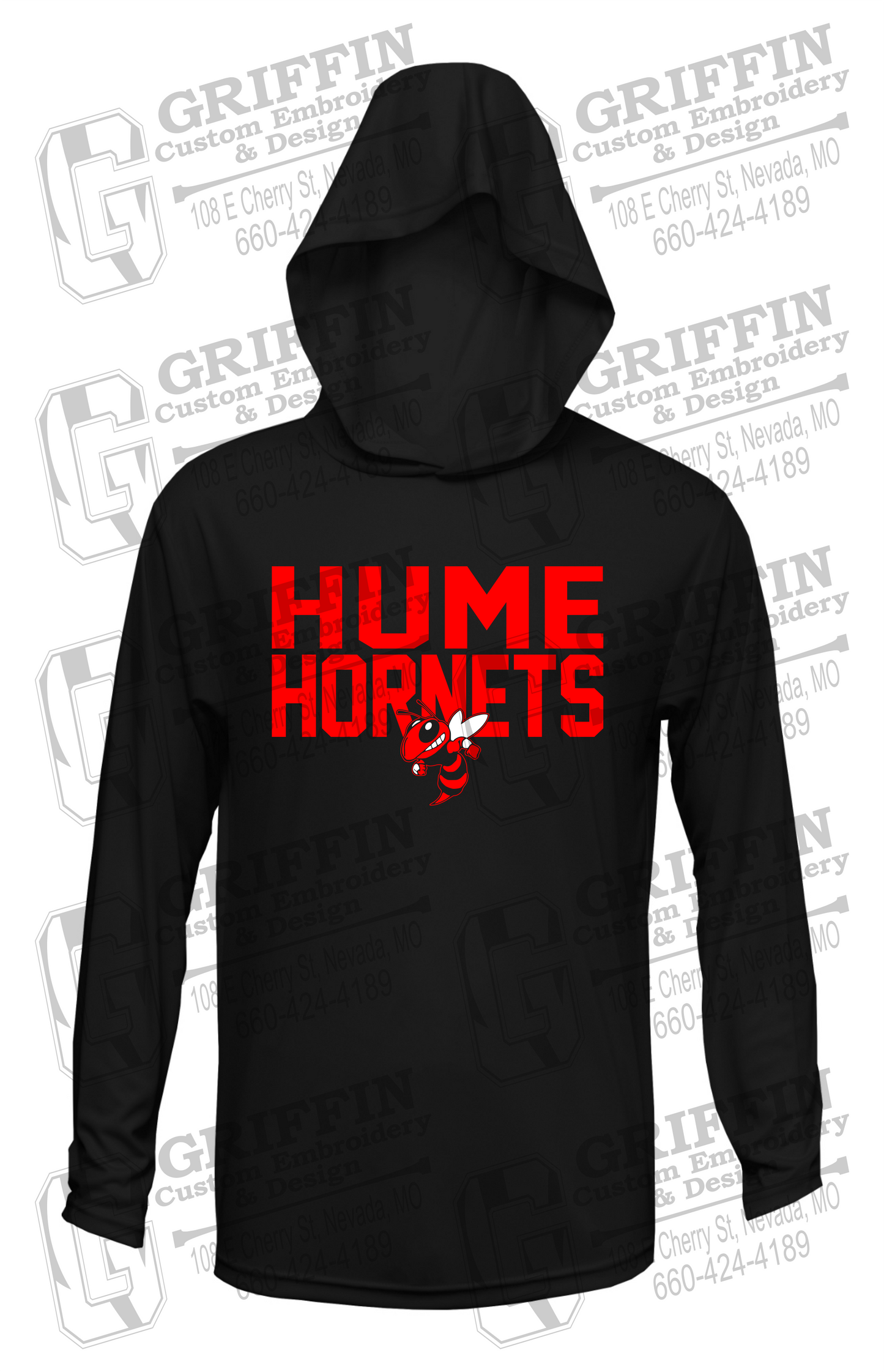 Dry-Fit T-Shirt Hoodie - Hume Hornets 23-F