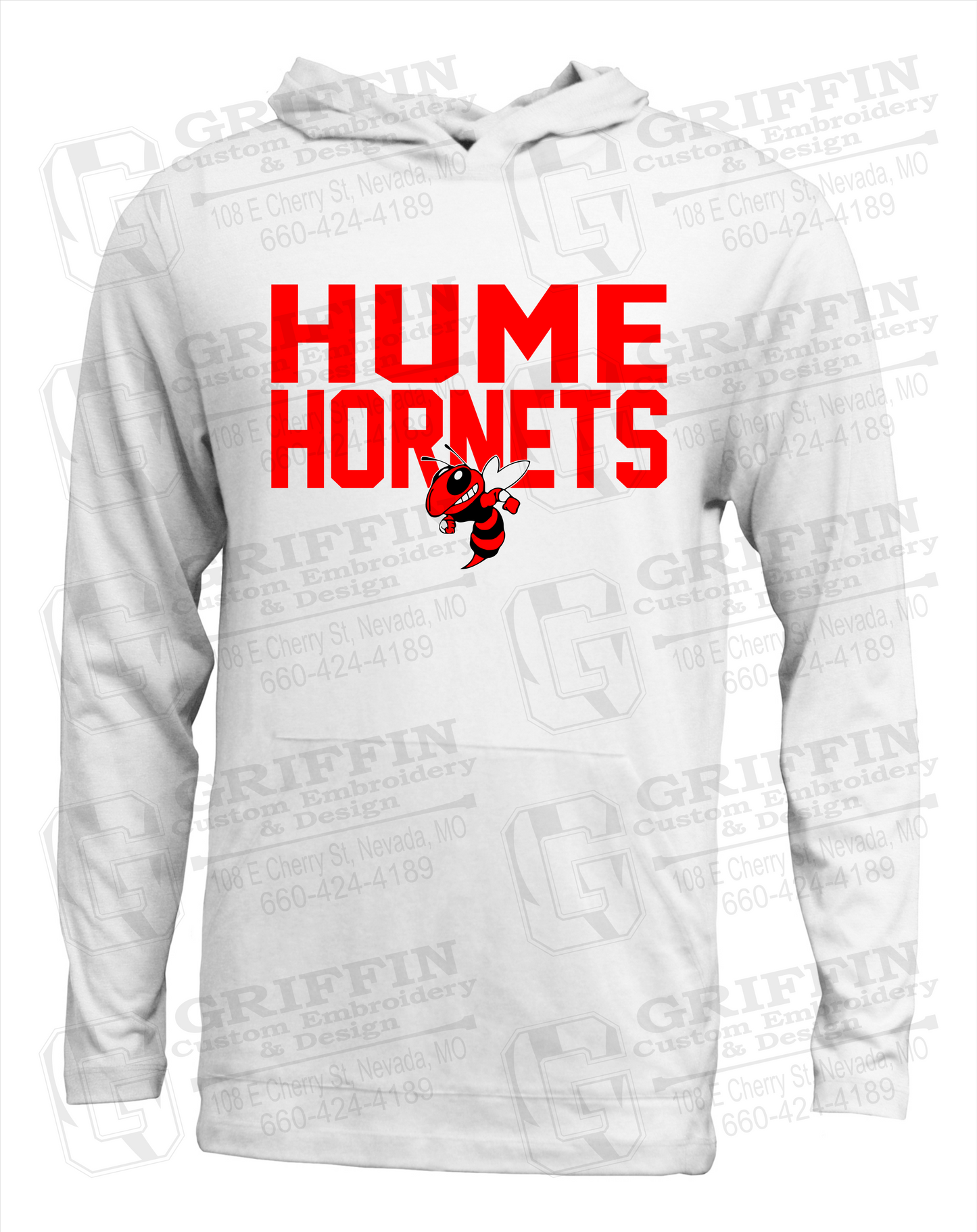 Soft-Tek T-Shirt Hoodie - Hume Hornets 23-F