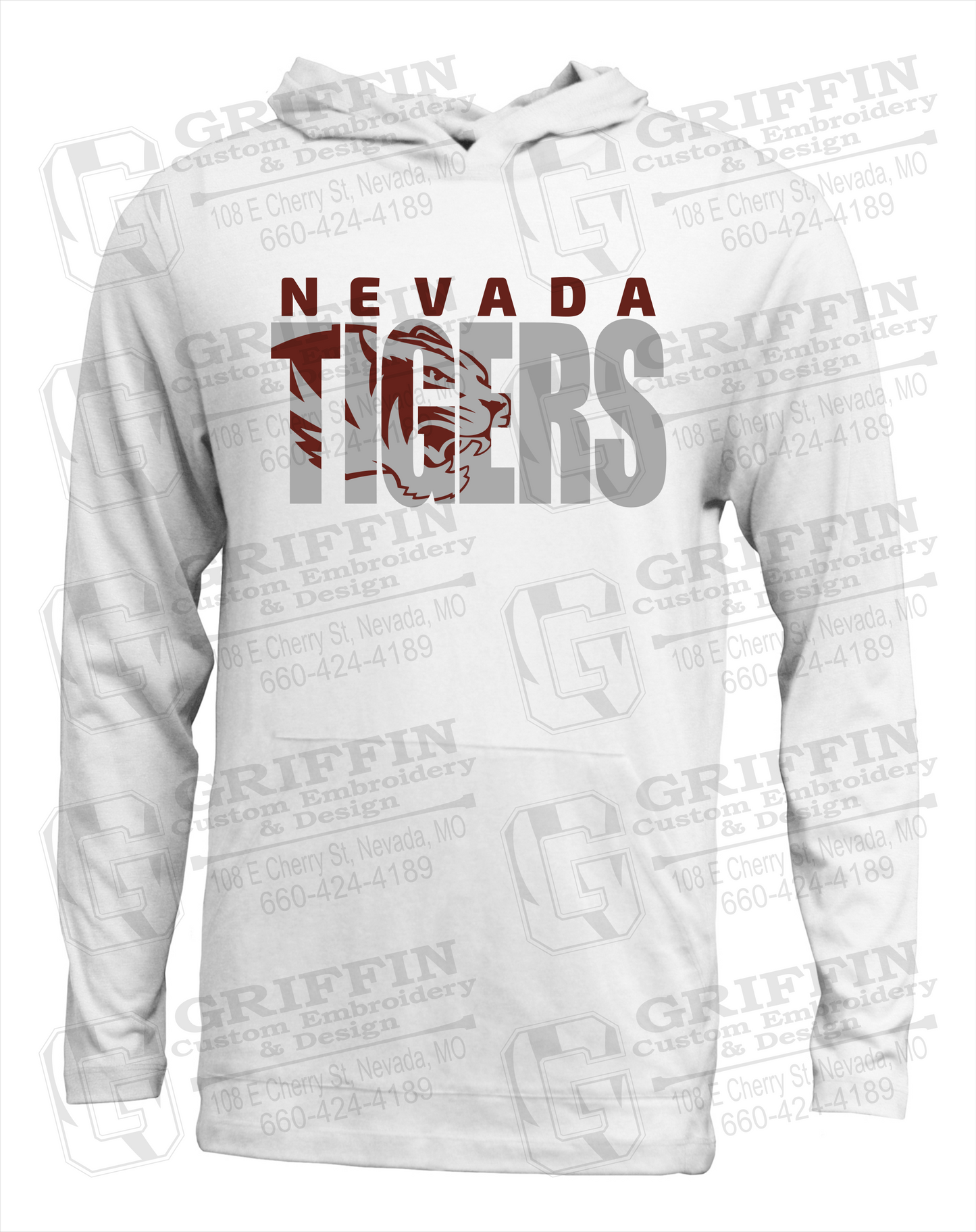 Soft-Tek T-Shirt Hoodie - Nevada Tigers 23-F