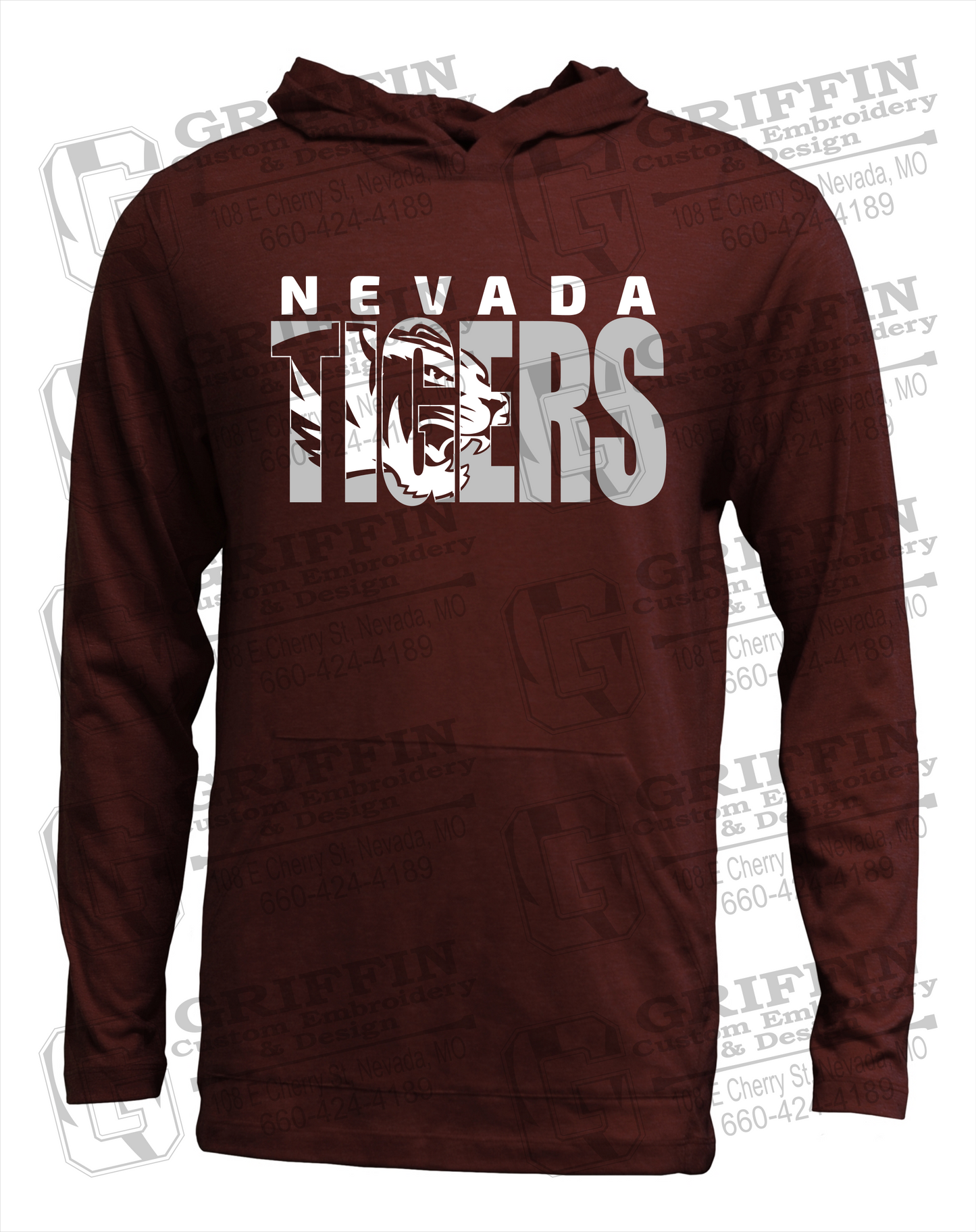 Soft-Tek T-Shirt Hoodie - Nevada Tigers 23-F