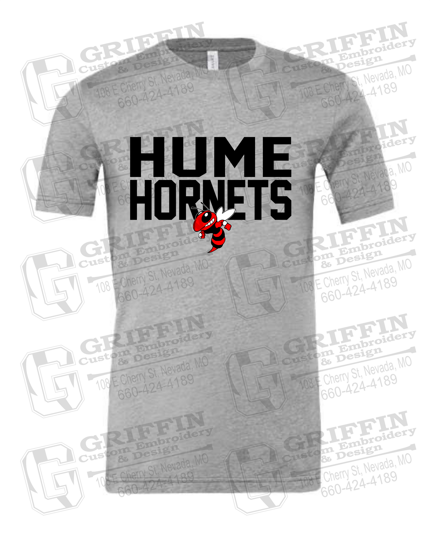 Cotton Short Sleeve T-Shirt - Hume Hornets 23-F