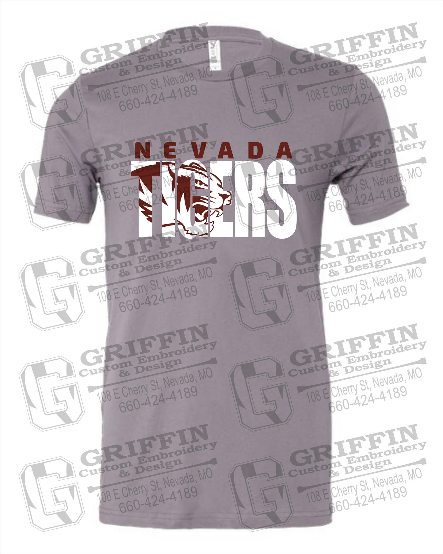 Nevada Tigers 23-F 100% Cotton Short Sleeve T-Shirt