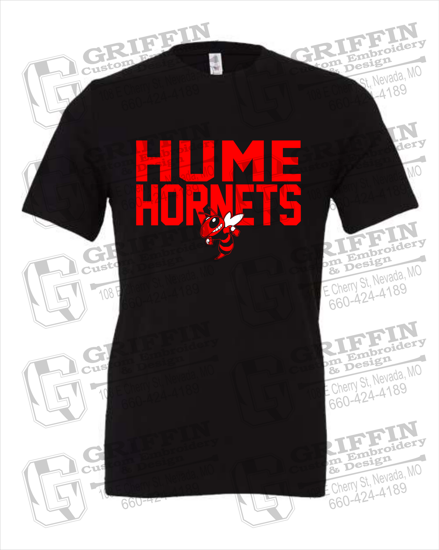 Hume Hornets 23-F 100% Cotton Short Sleeve T-Shirt