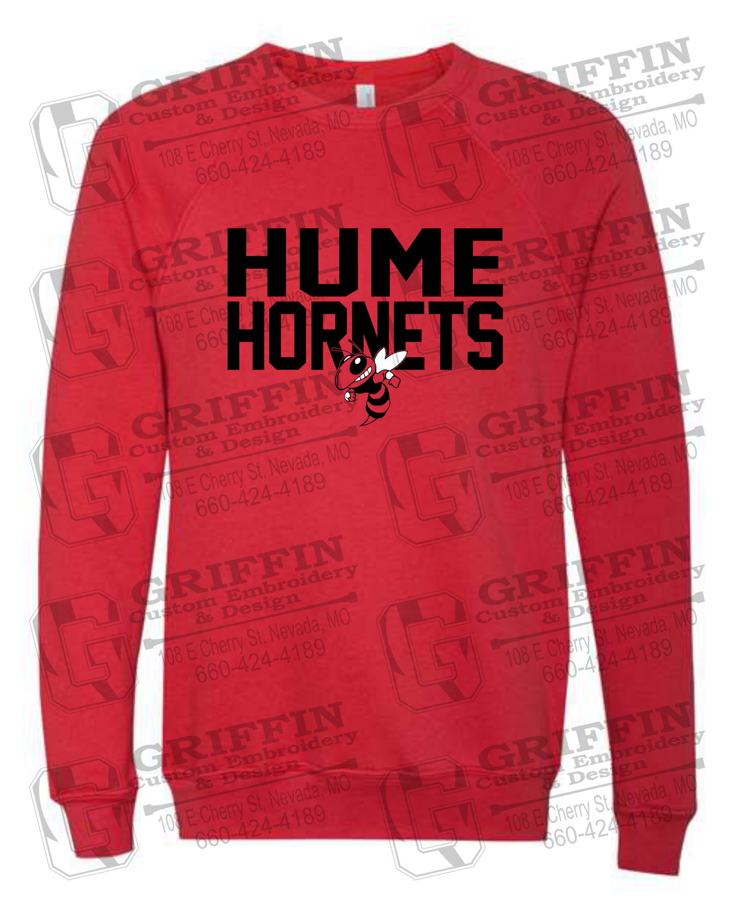 Sponge Fleece Sweatshirt - Hume Hornets 23-F