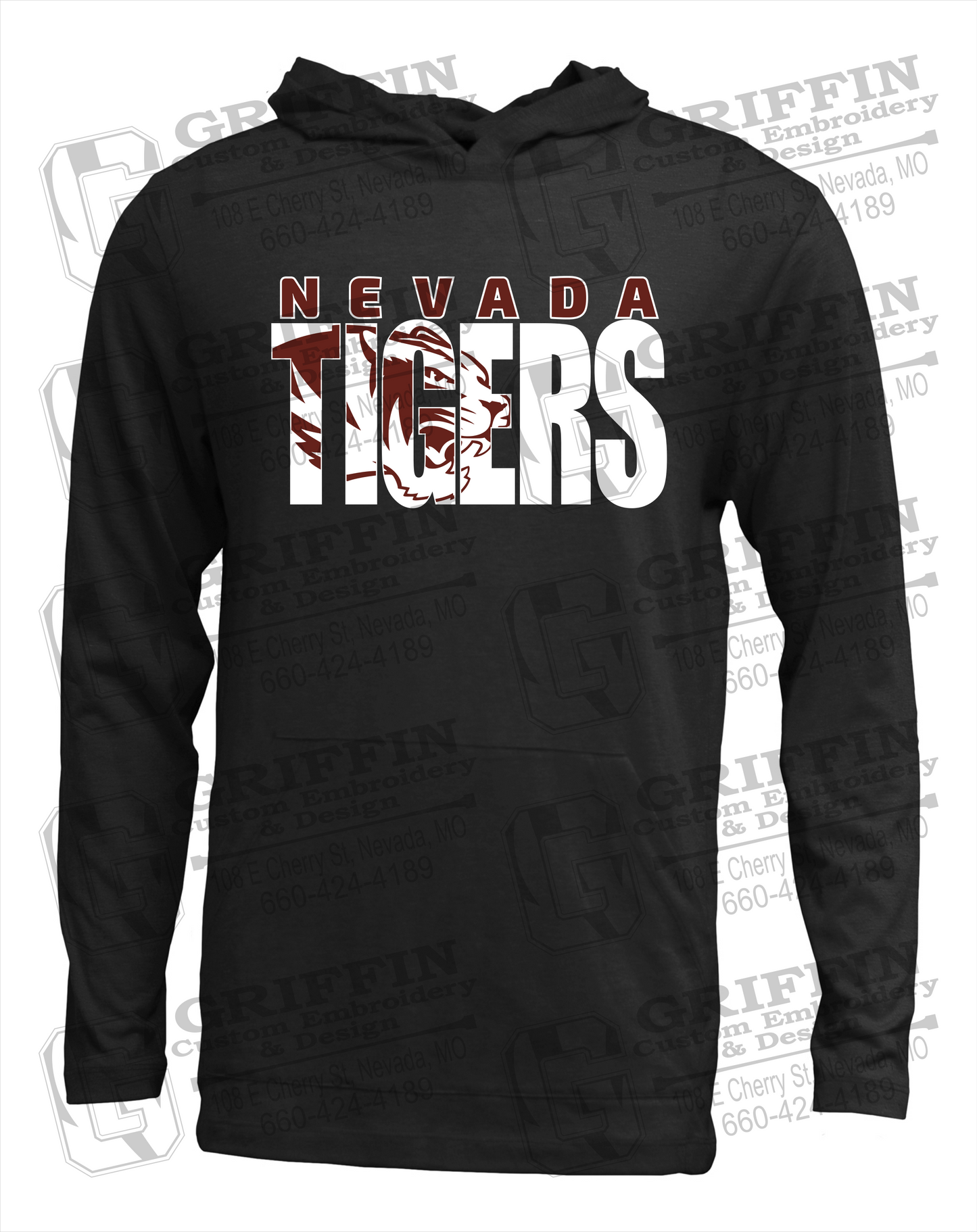 Soft-Tek T-Shirt Hoodie - Nevada Tigers 23-F