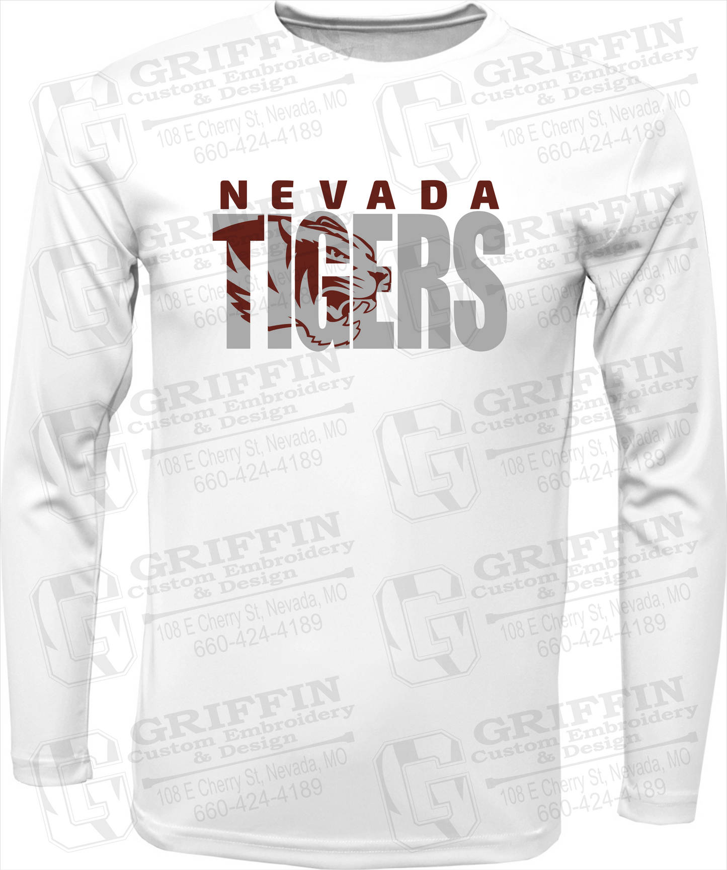 Toddler Dry-Fit Long Sleeve T-Shirt - Nevada Tigers 23-F