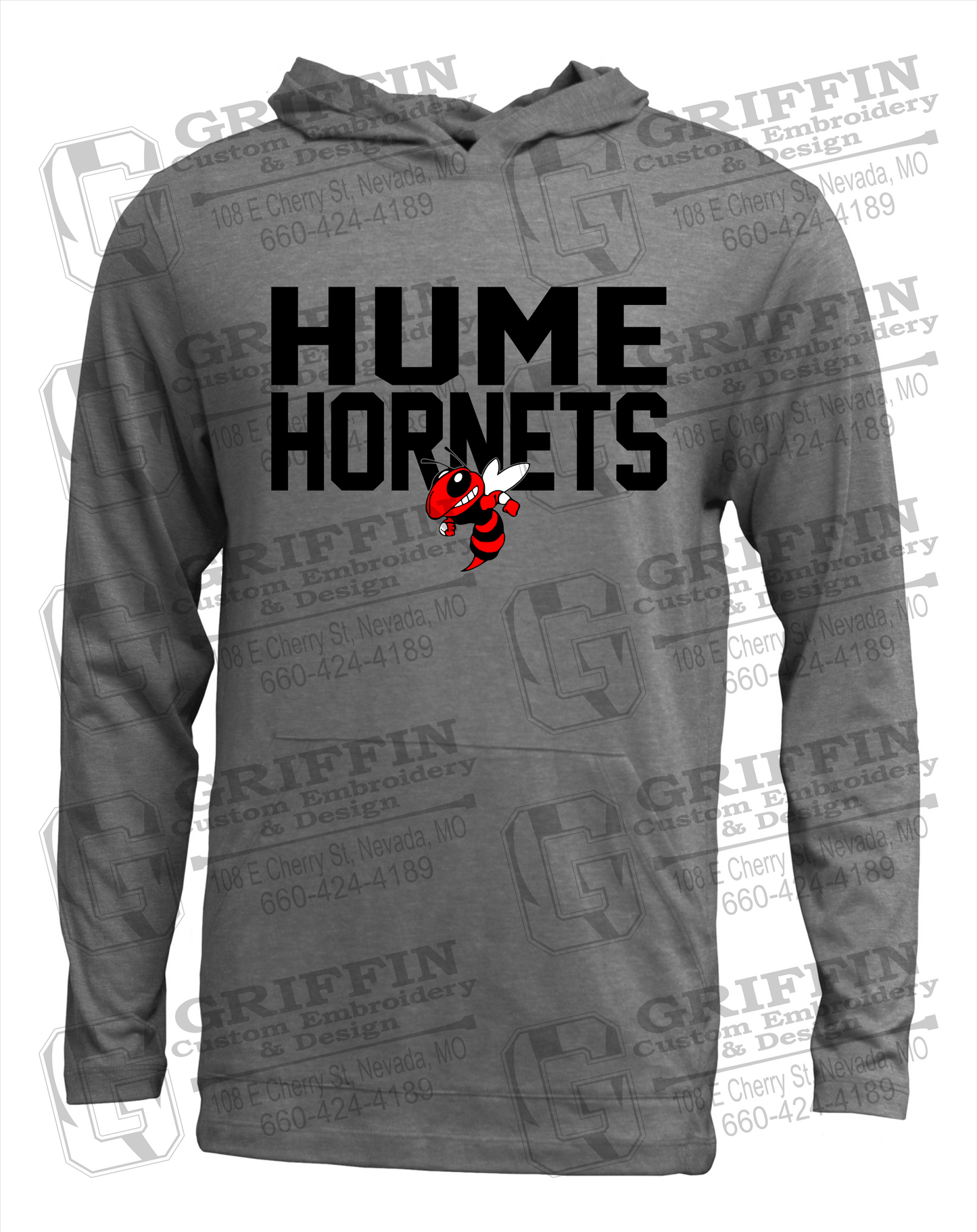 Soft-Tek T-Shirt Hoodie - Hume Hornets 23-F