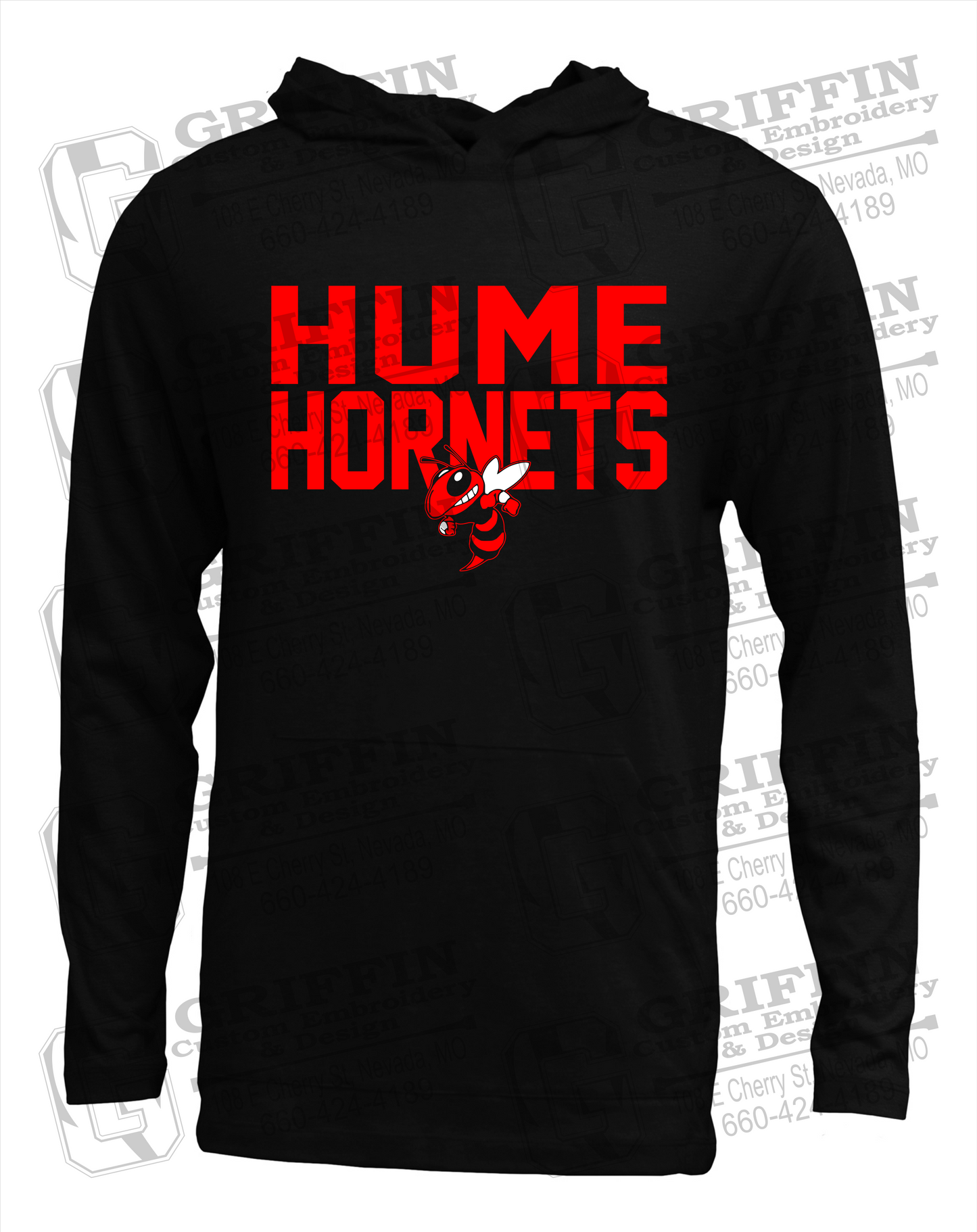 Soft-Tek T-Shirt Hoodie - Hume Hornets 23-F