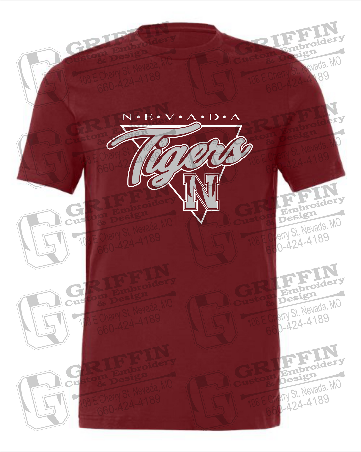 Nevada Tigers 23-G 100% Cotton Short Sleeve T-Shirt