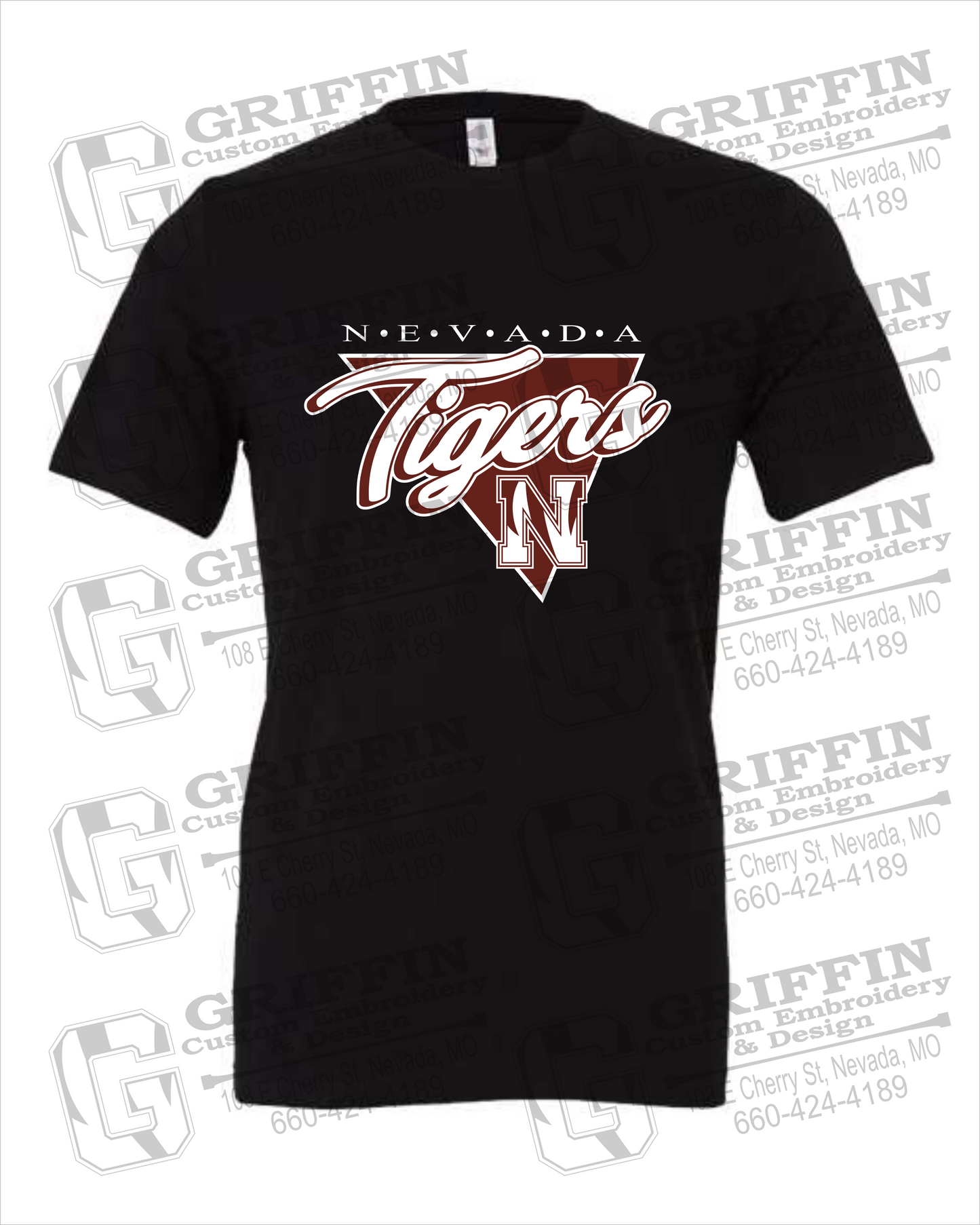 Nevada Tigers 23-G 100% Cotton Short Sleeve T-Shirt