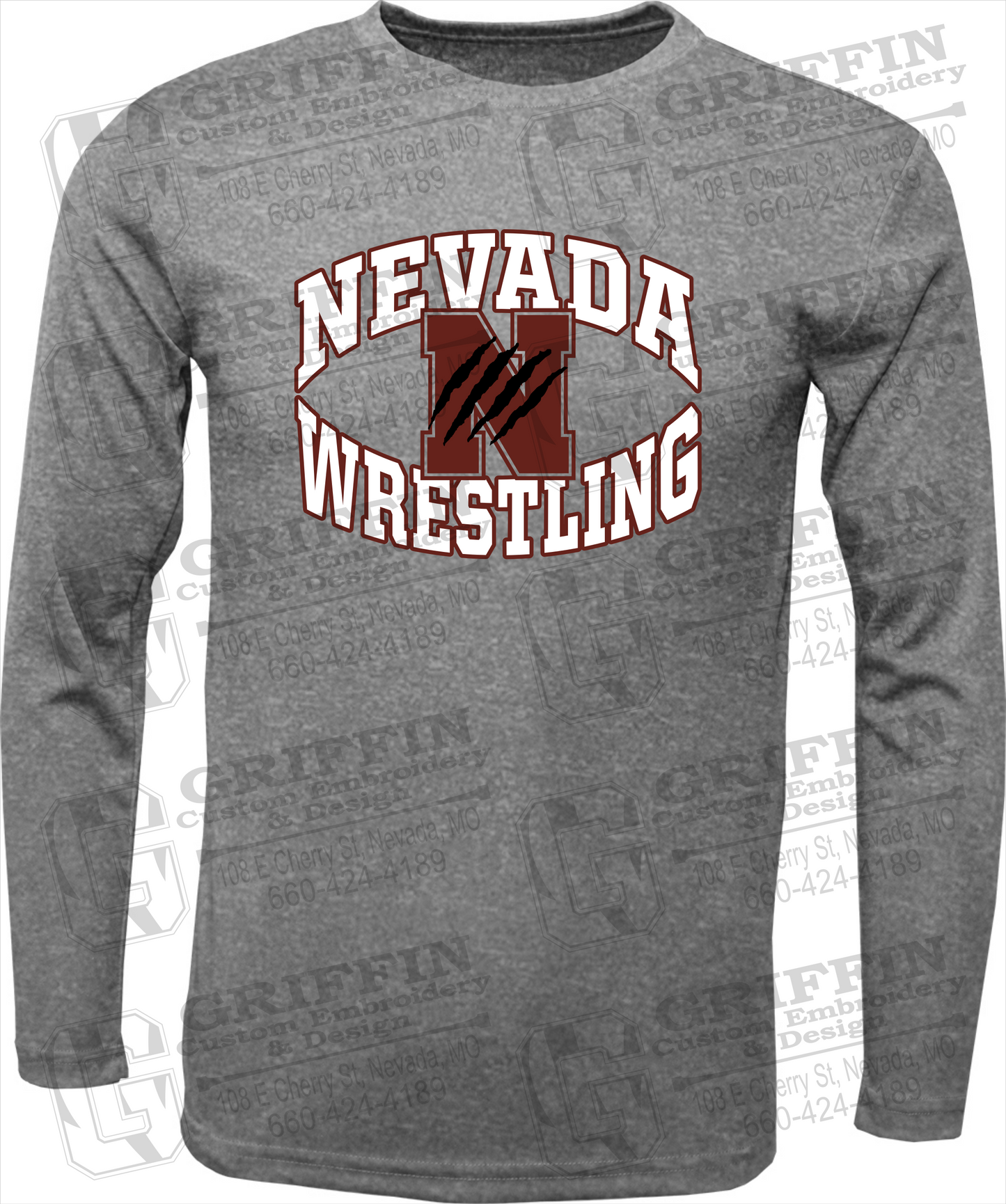 Toddler Dry-Fit Long Sleeve T-Shirt - Wrestling - Nevada Tigers 23-H