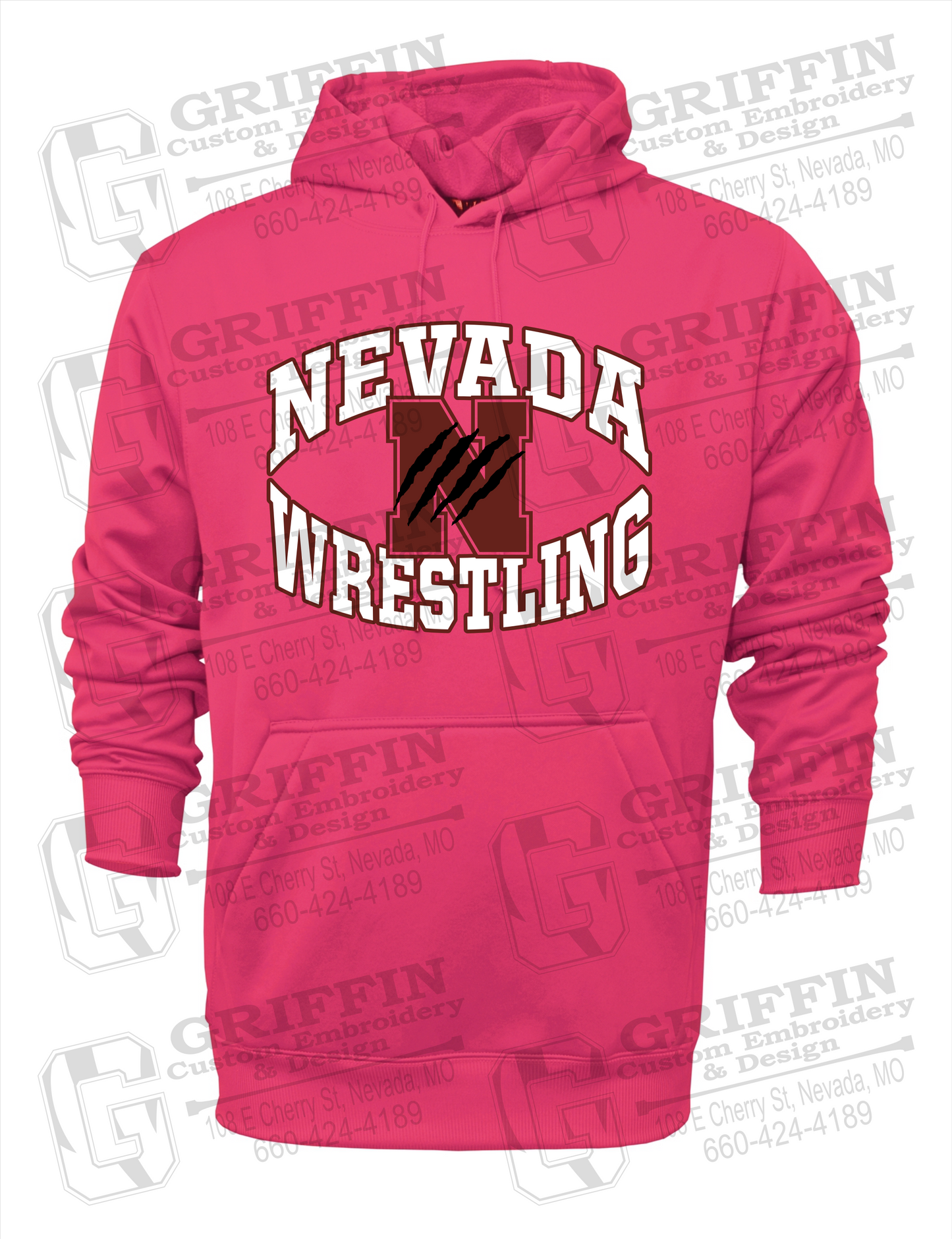 Performance Fleece Hoodie - Wrestling - Nevada Tigers 23-H