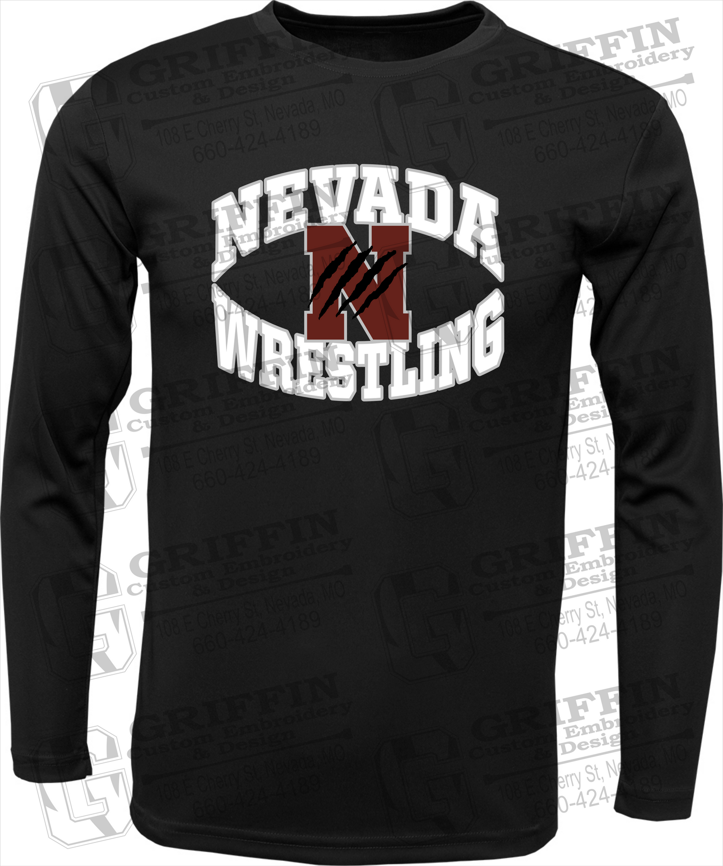 Toddler Dry-Fit Long Sleeve T-Shirt - Wrestling - Nevada Tigers 23-H