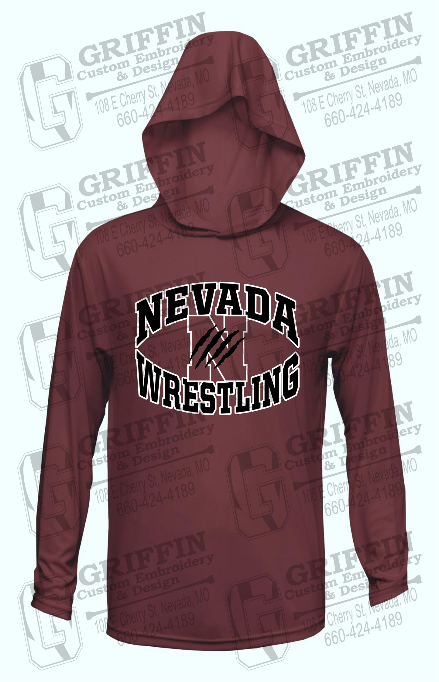 Dry-Fit T-Shirt Hoodie - Wrestling - Nevada Tigers 23-H