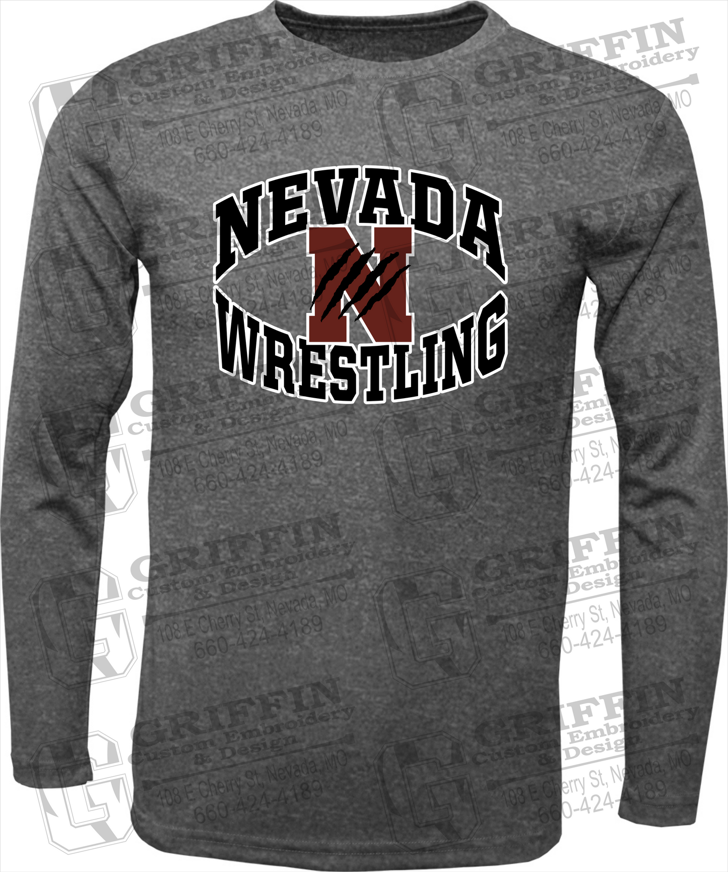 Dry-Fit Long Sleeve T-Shirt - Wrestling - Nevada Tigers 23-H