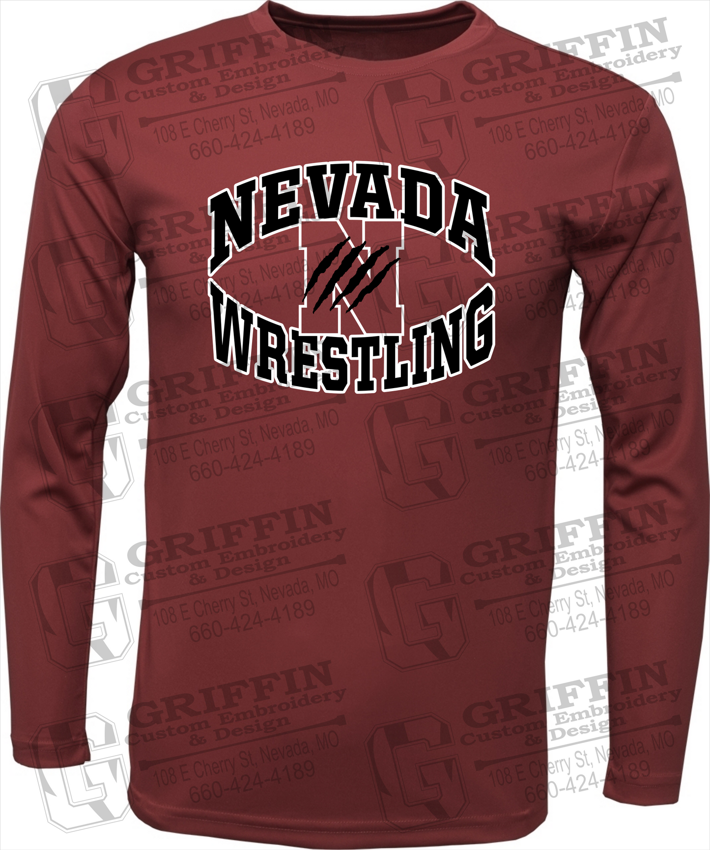 Dry-Fit Long Sleeve T-Shirt - Wrestling - Nevada Tigers 23-H