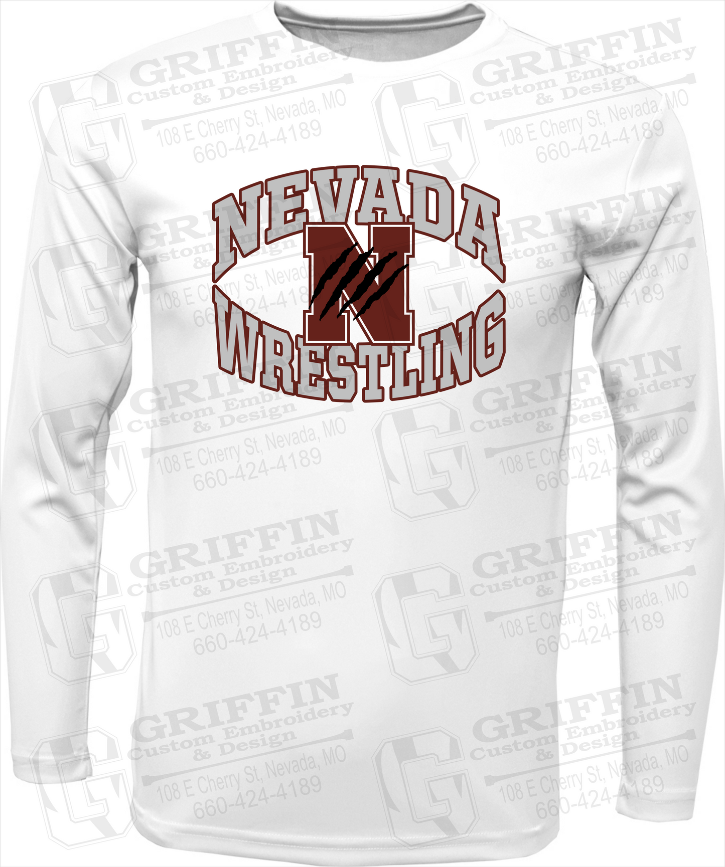 Dry-Fit Long Sleeve T-Shirt - Wrestling - Nevada Tigers 23-H