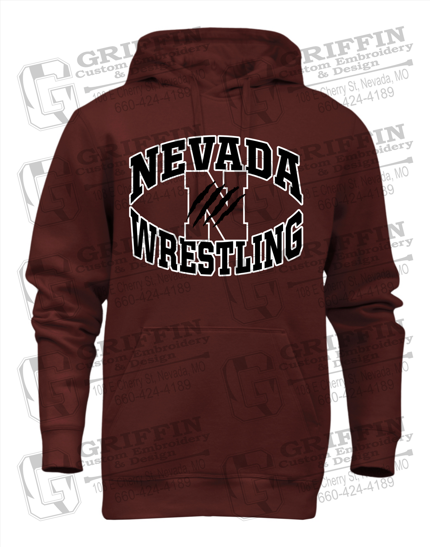 Nevada Tigers 23-H Heavyweight Hoodie - Wrestling