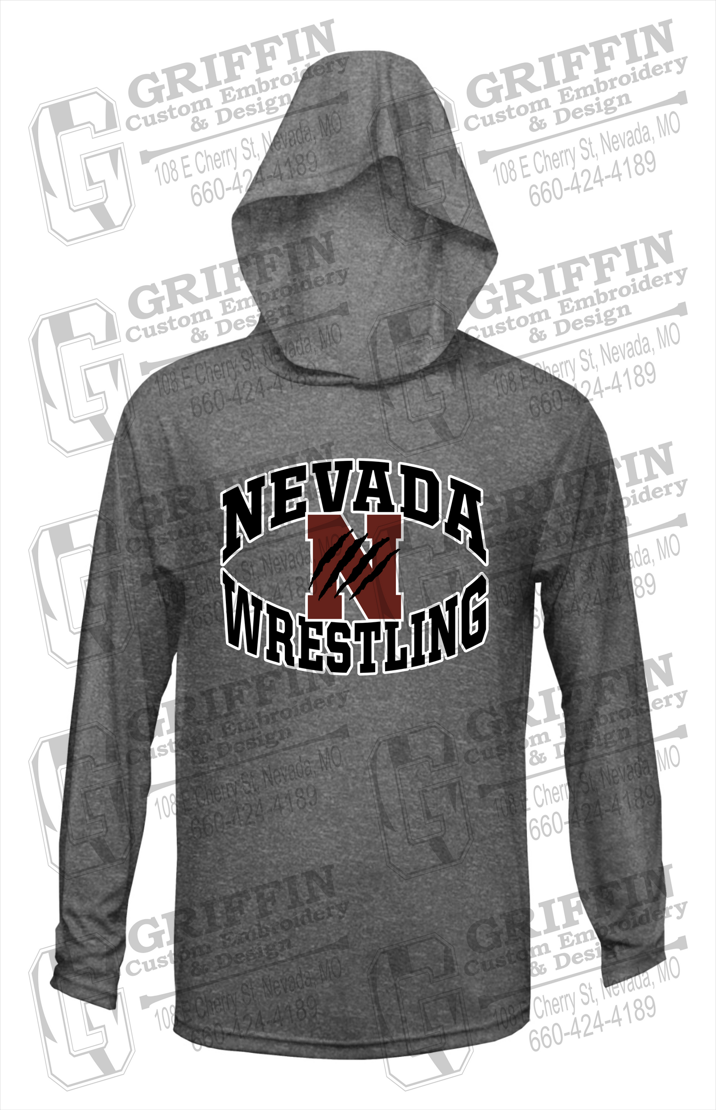 Dry-Fit T-Shirt Hoodie - Wrestling - Nevada Tigers 23-H