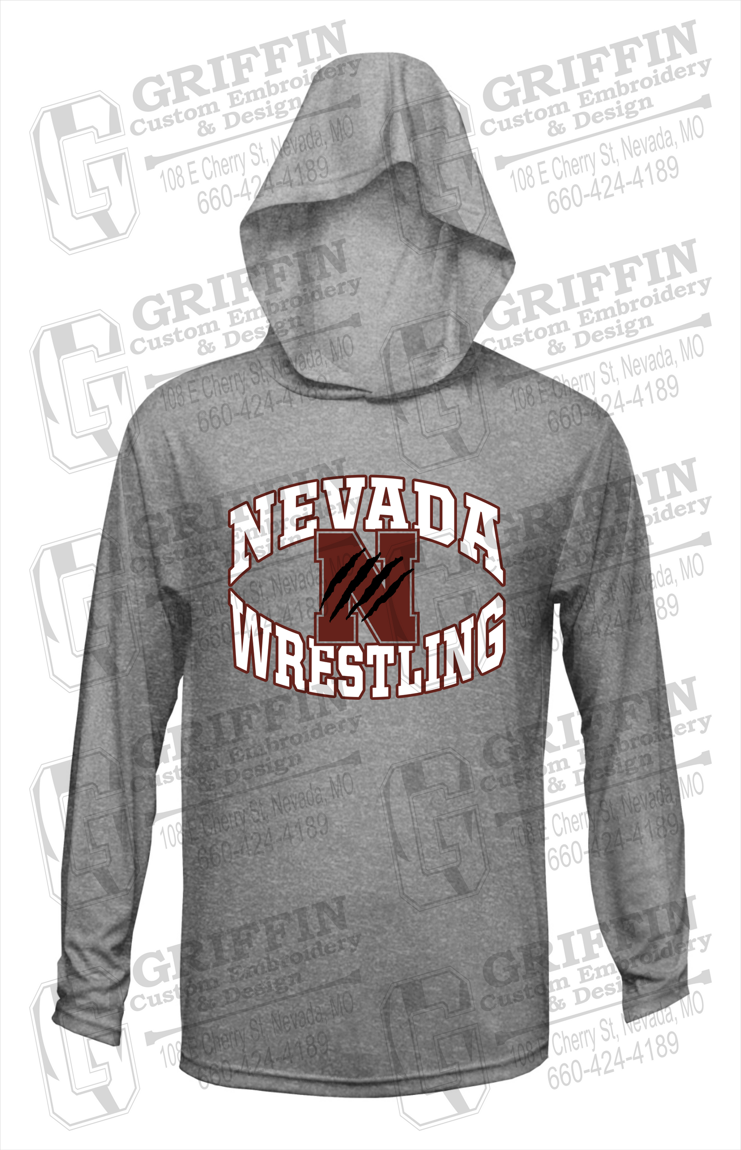 Dry-Fit T-Shirt Hoodie - Wrestling - Nevada Tigers 23-H