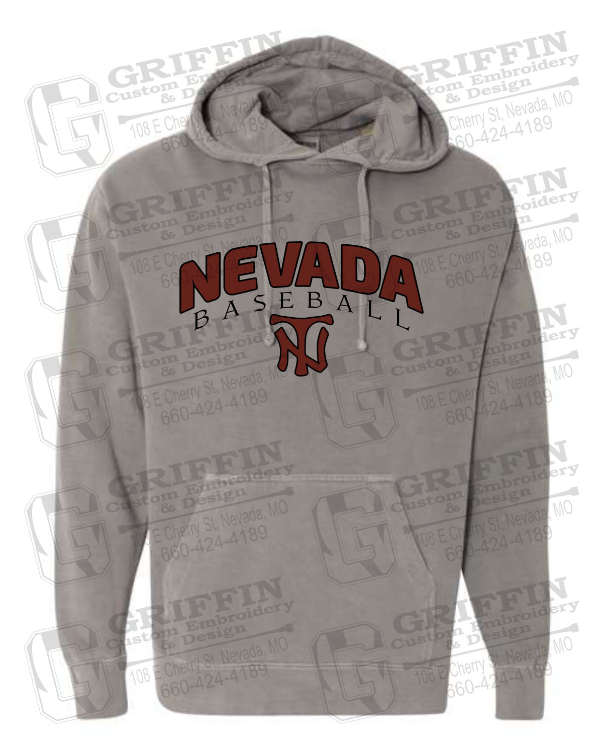 Comfort Colors Hoodie - Baseball - Nevada Tigers 23-J