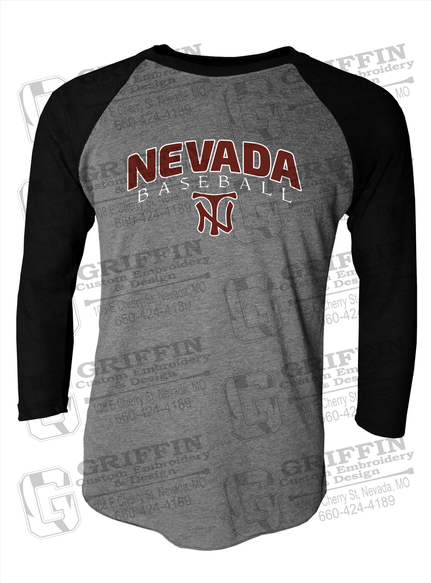 Nevada Tigers 23-J Raglan Sleeve T-Shirt - Baseball