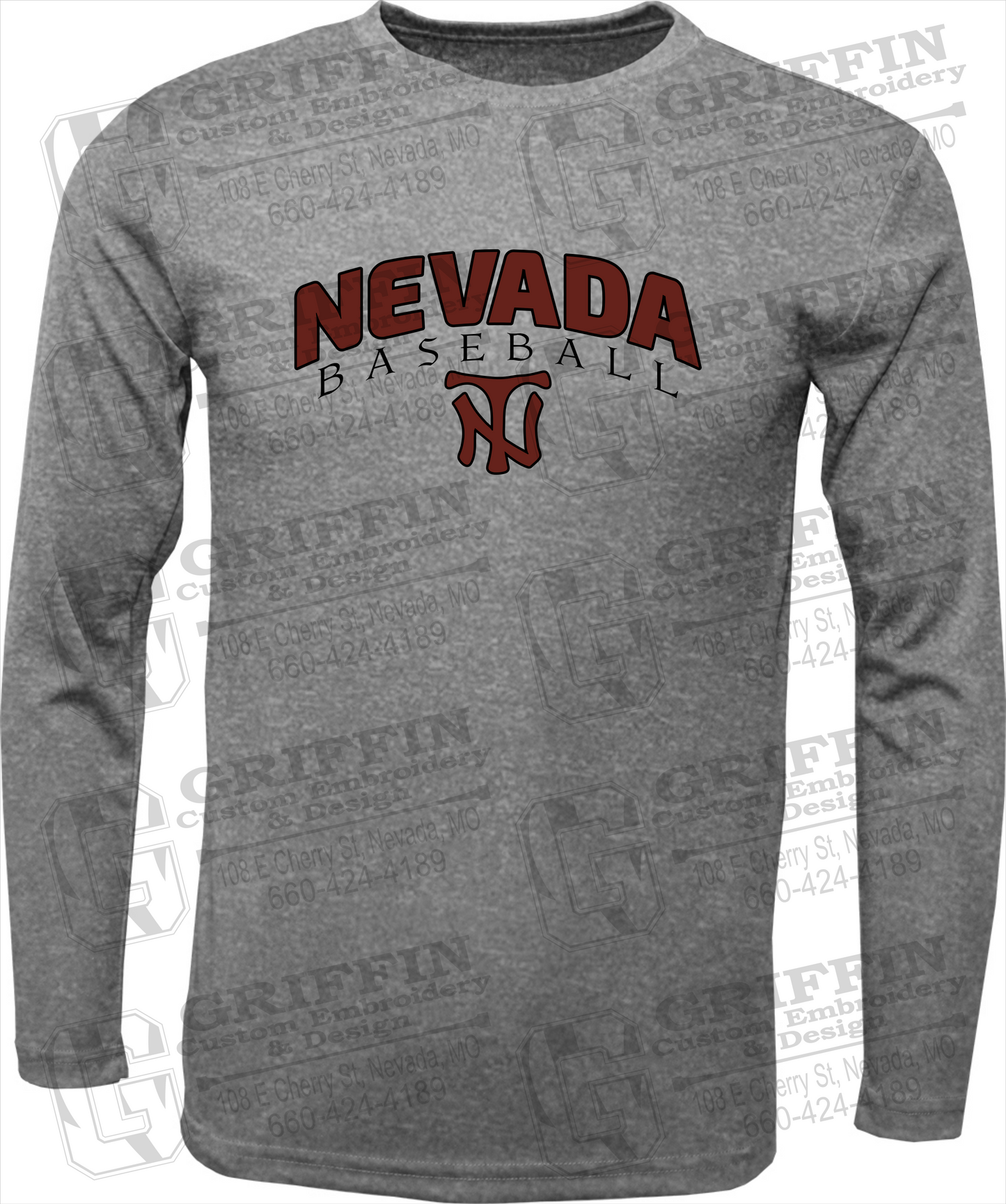 Toddler Dry-Fit Long Sleeve T-Shirt - Baseball - Nevada Tigers 23-J