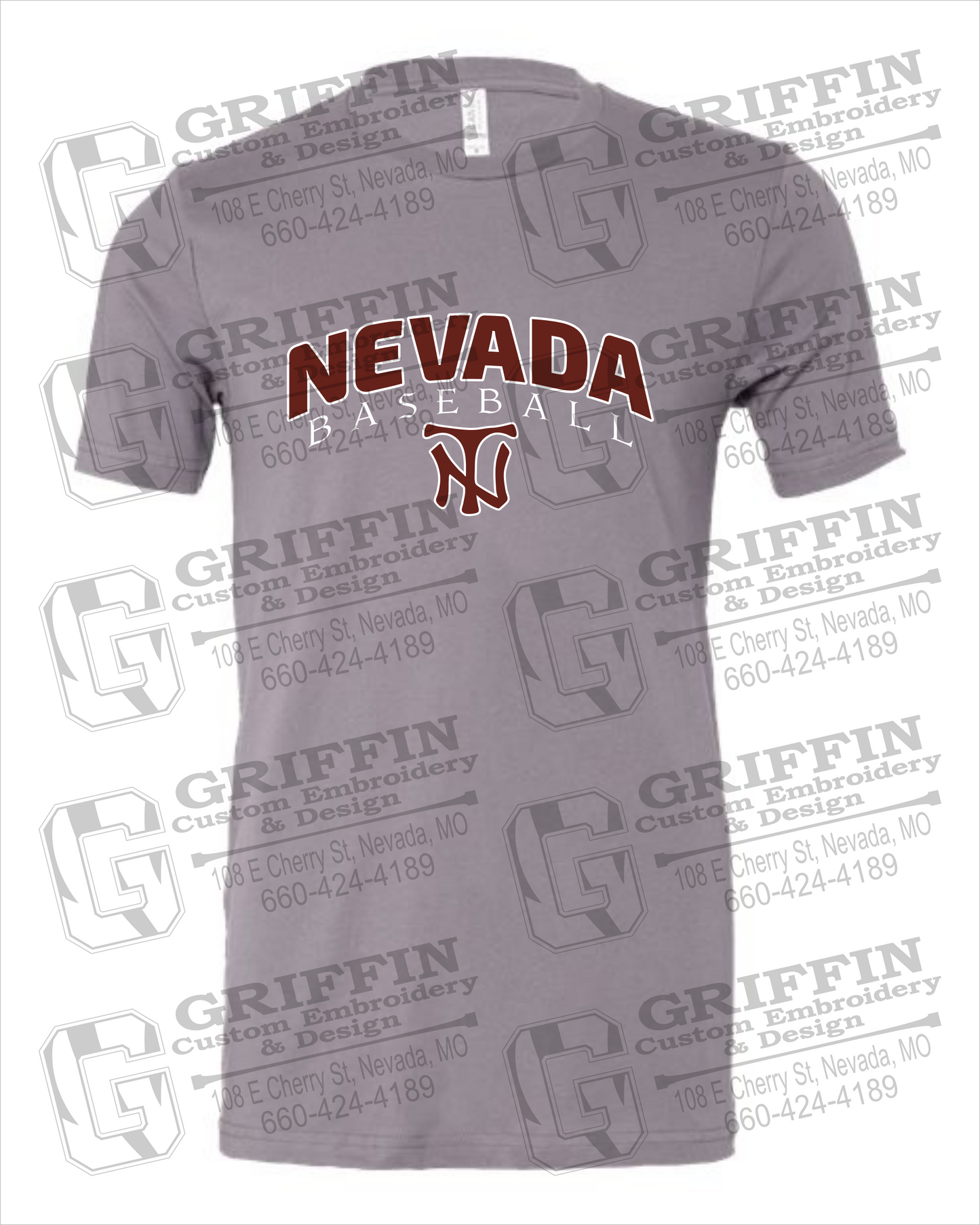 Nevada Tigers 23-J 100% Cotton Short Sleeve T-Shirt - Baseball