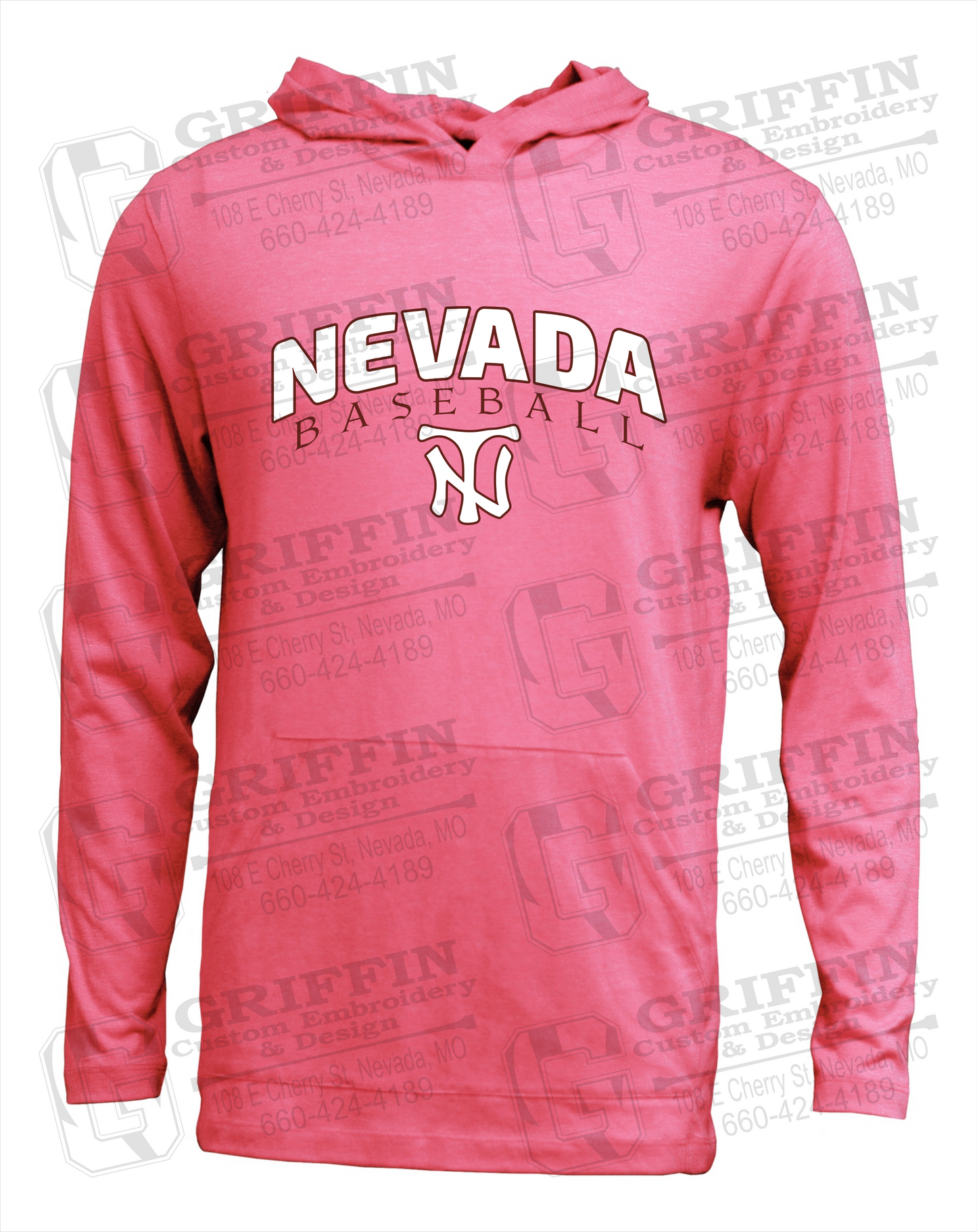 Soft-Tek T-Shirt Hoodie - Baseball - Nevada Tigers 23-J