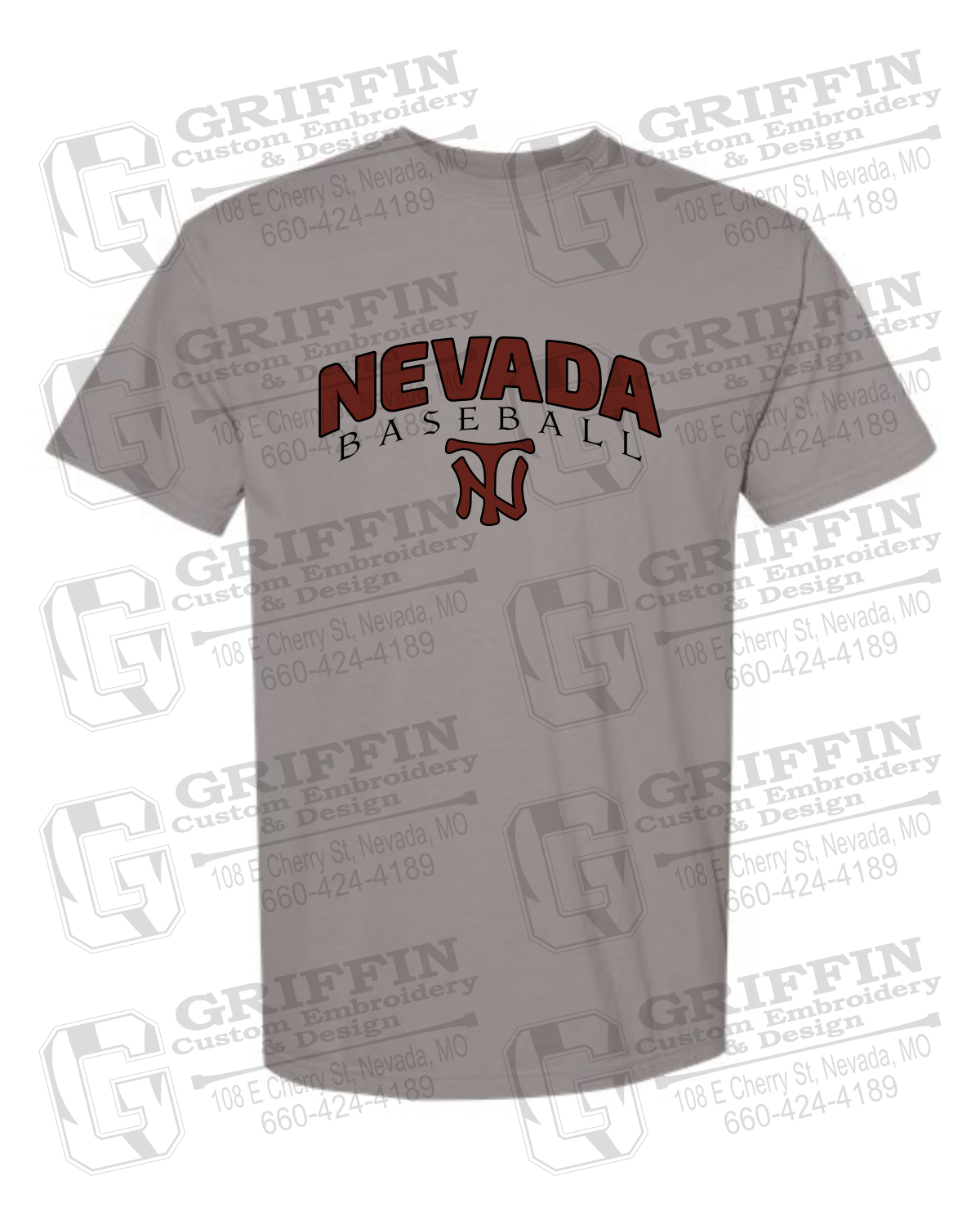 Comfort Colors Short Sleeve T-Shirt - Baseball - Nevada Tigers 23-J