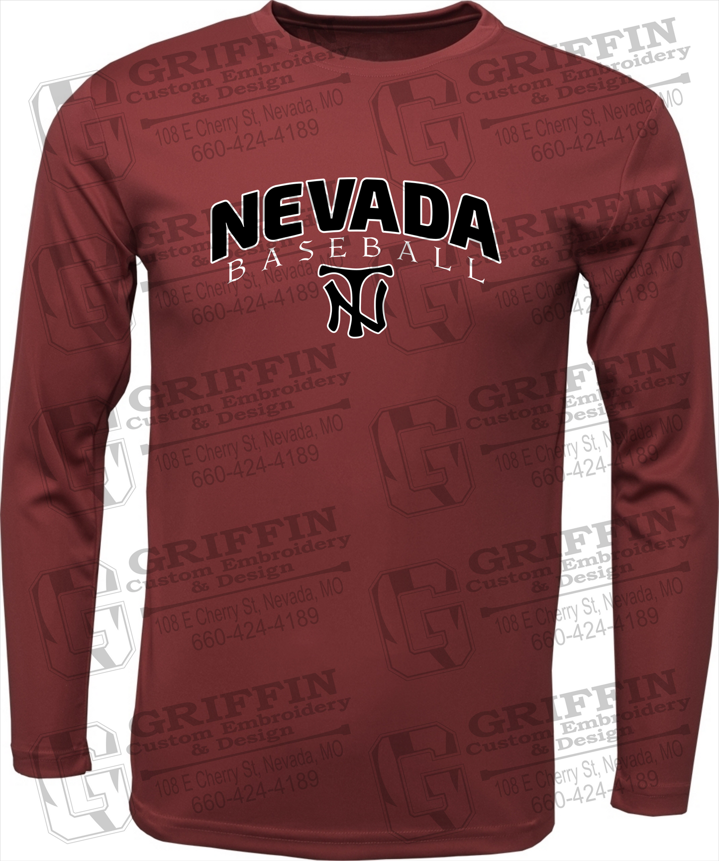 Dry-Fit Long Sleeve T-Shirt - Baseball - Nevada Tigers 23-J