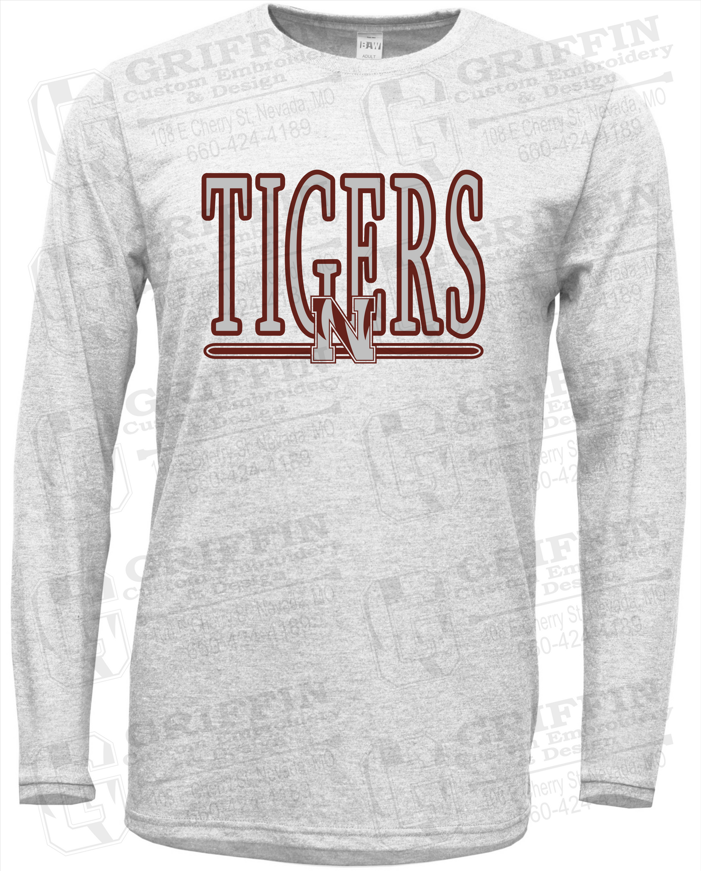 Soft-Tek Long Sleeve T-Shirt - Nevada Tigers 23-K