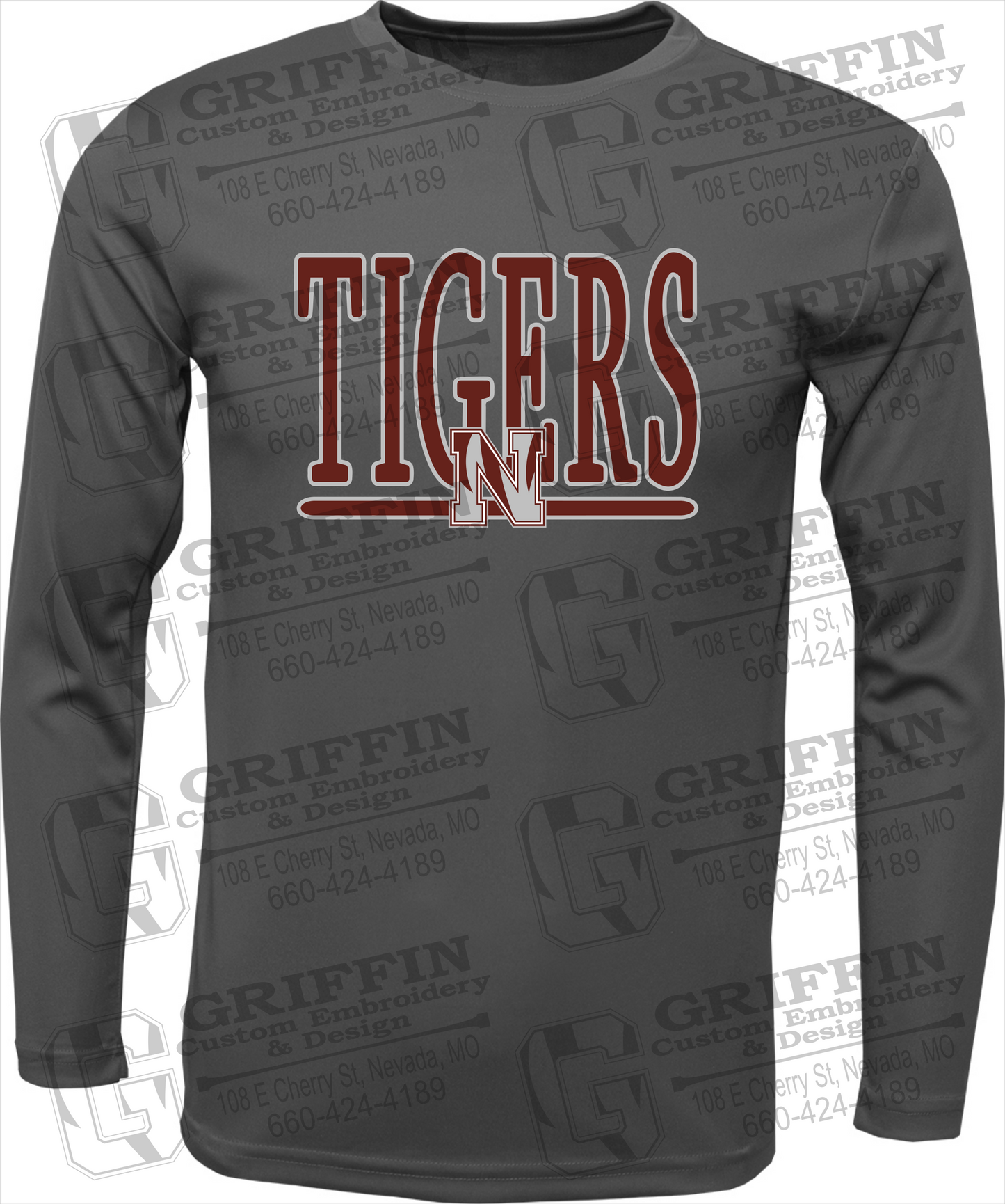 Dry-Fit Long Sleeve T-Shirt - Nevada Tigers 23-K