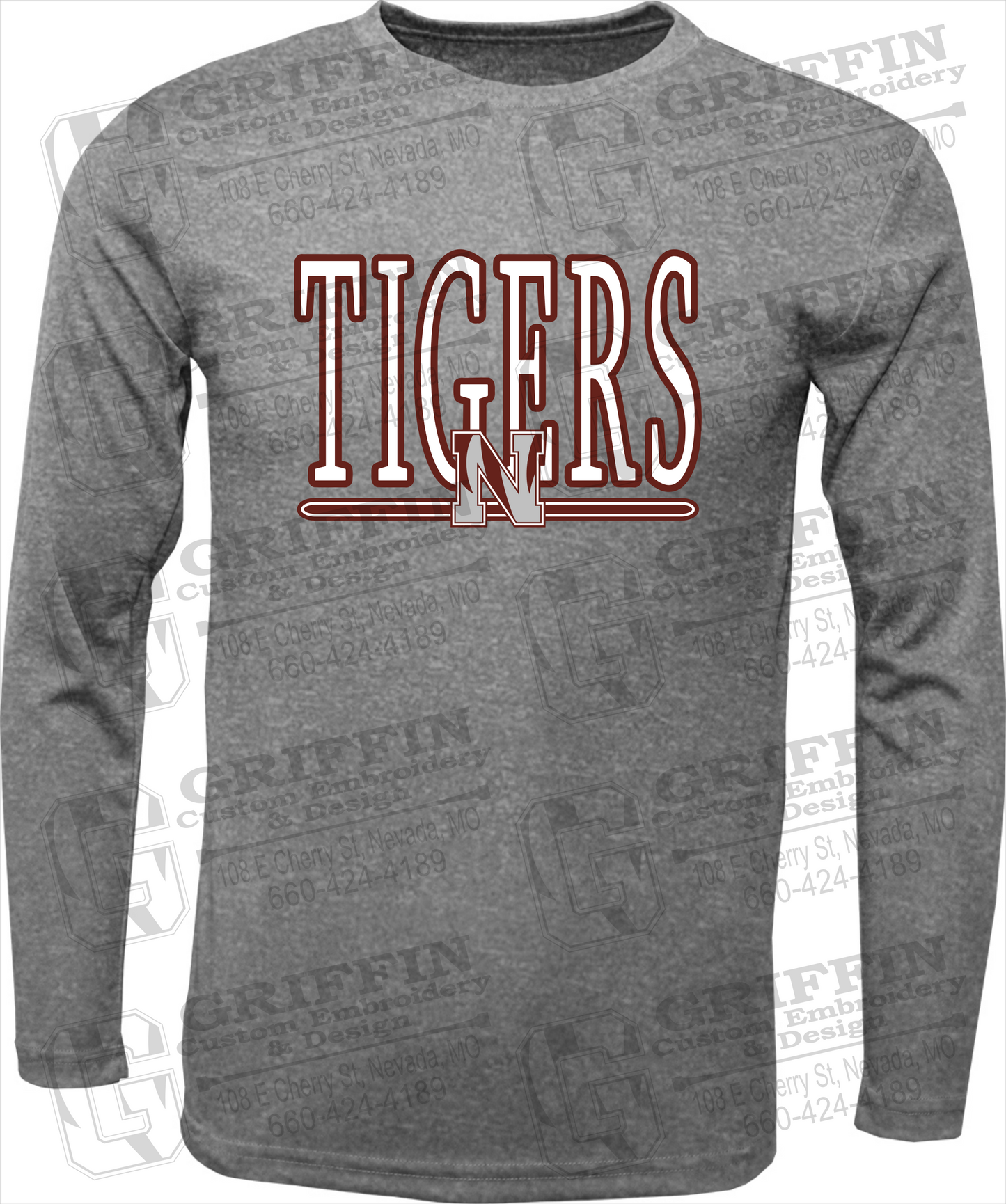 Dry-Fit Long Sleeve T-Shirt - Nevada Tigers 23-K