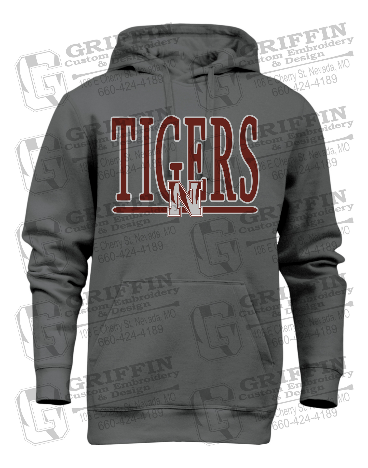 Heavyweight Fleece Hoodie - Nevada Tigers 23-K