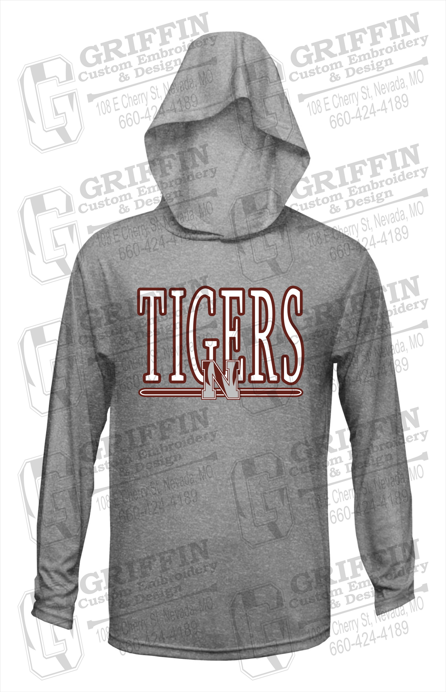 Dry-Fit T-Shirt Hoodie - Nevada Tigers 23-K