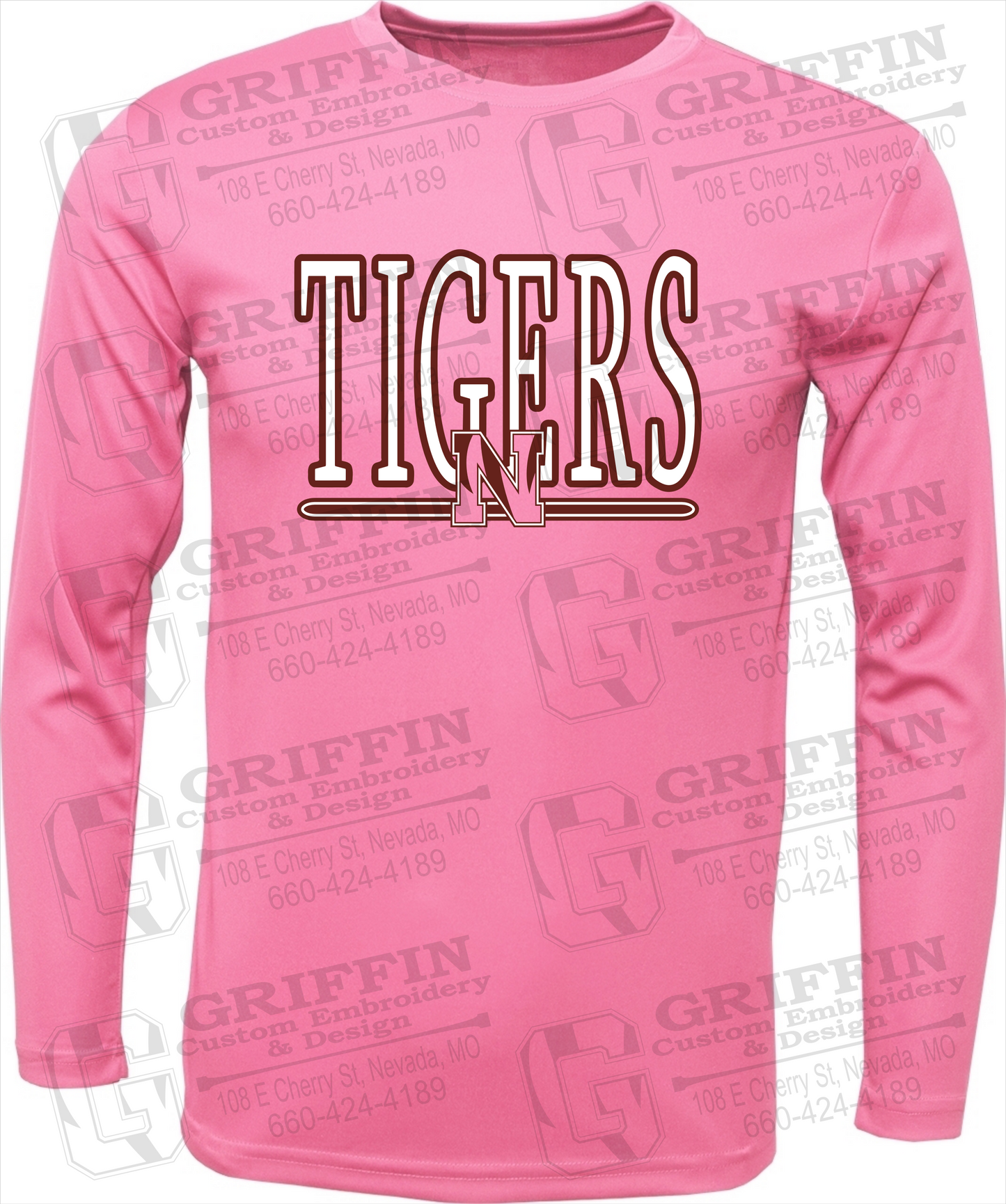 Toddler Dry-Fit Long Sleeve T-Shirt - Nevada Tigers 23-K