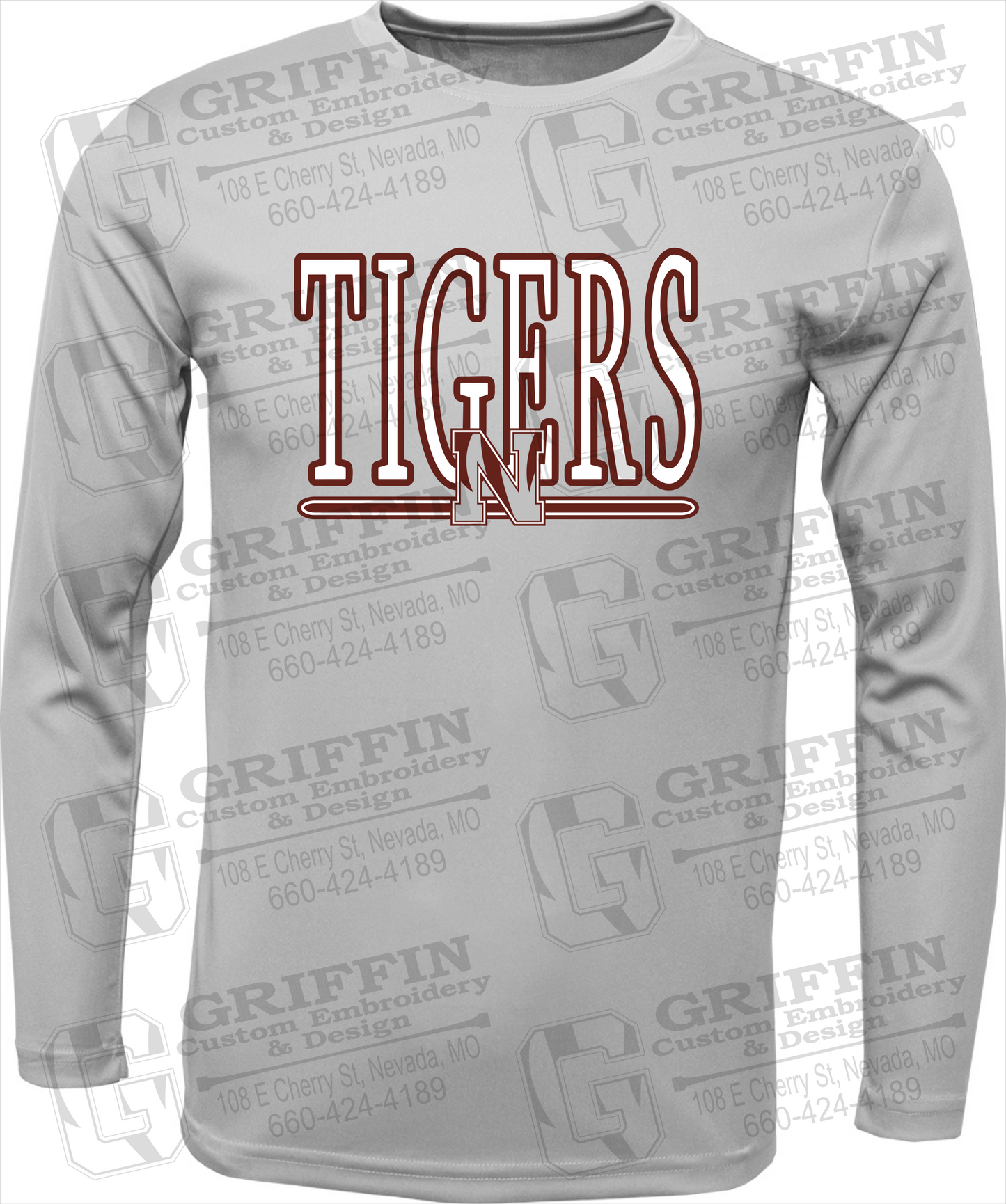 Toddler Dry-Fit Long Sleeve T-Shirt - Nevada Tigers 23-K