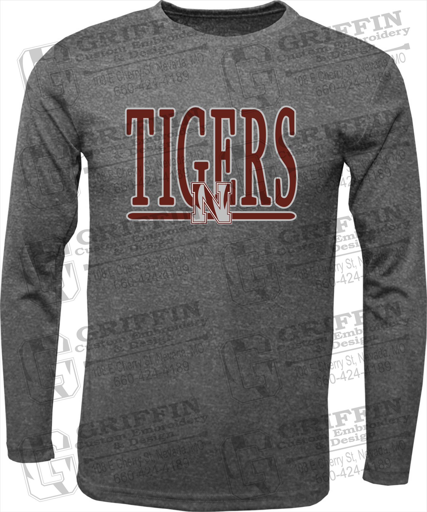 Dry-Fit Long Sleeve T-Shirt - Nevada Tigers 23-K