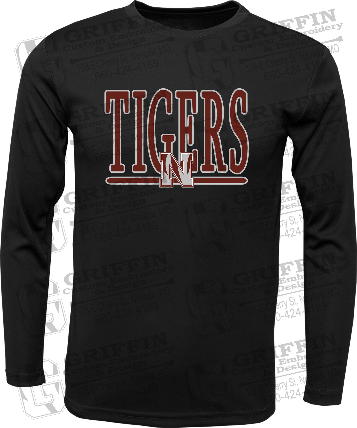 Toddler Dry-Fit Long Sleeve T-Shirt - Nevada Tigers 23-K