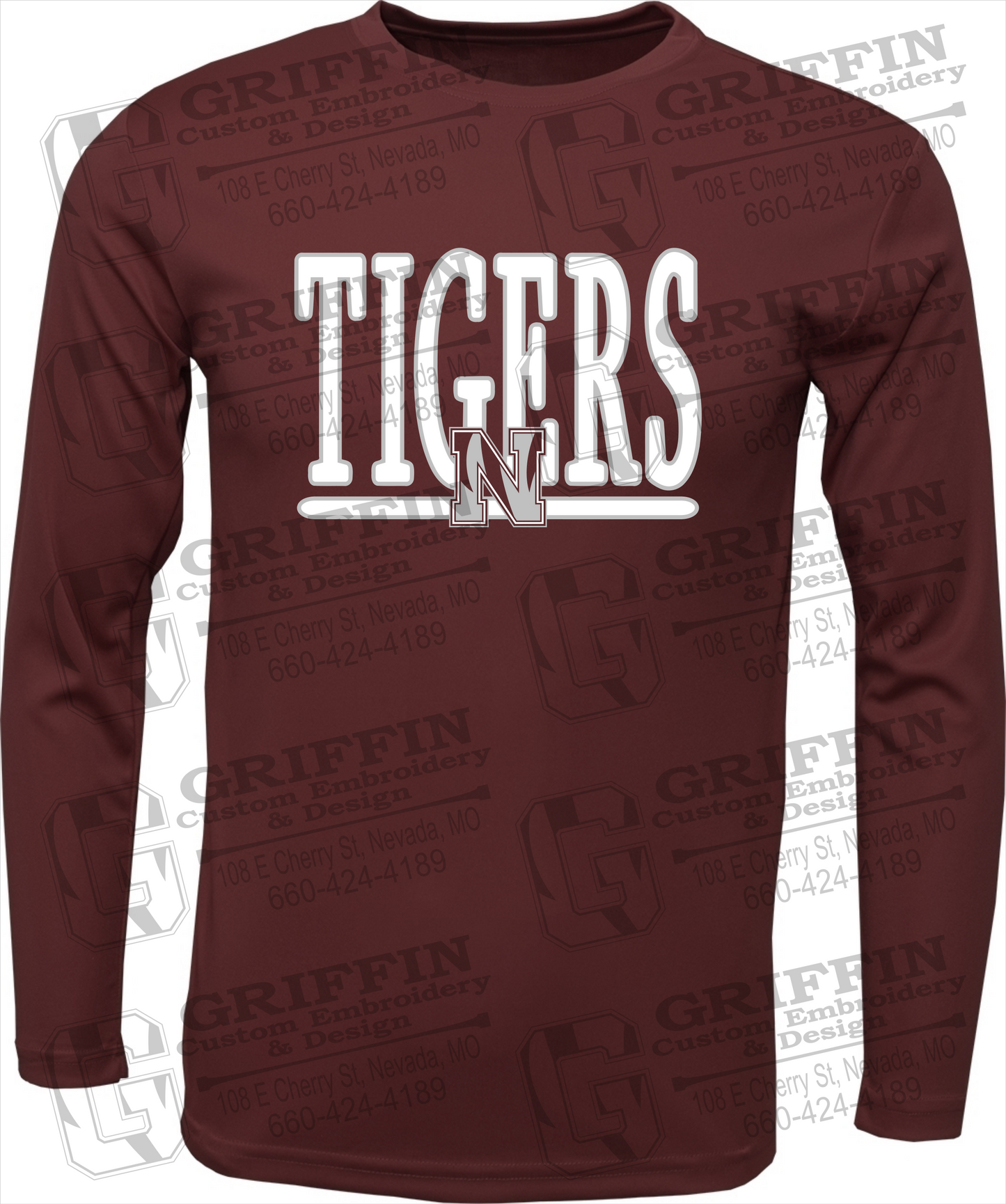 Toddler Dry-Fit Long Sleeve T-Shirt - Nevada Tigers 23-K