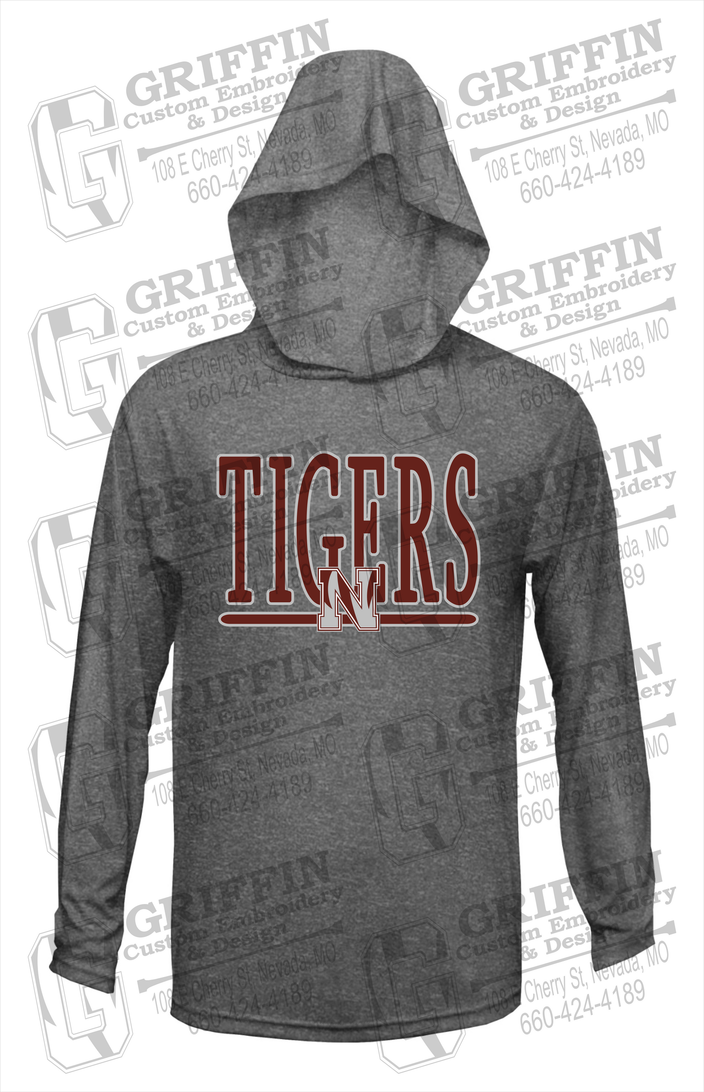 Dry-Fit T-Shirt Hoodie - Nevada Tigers 23-K