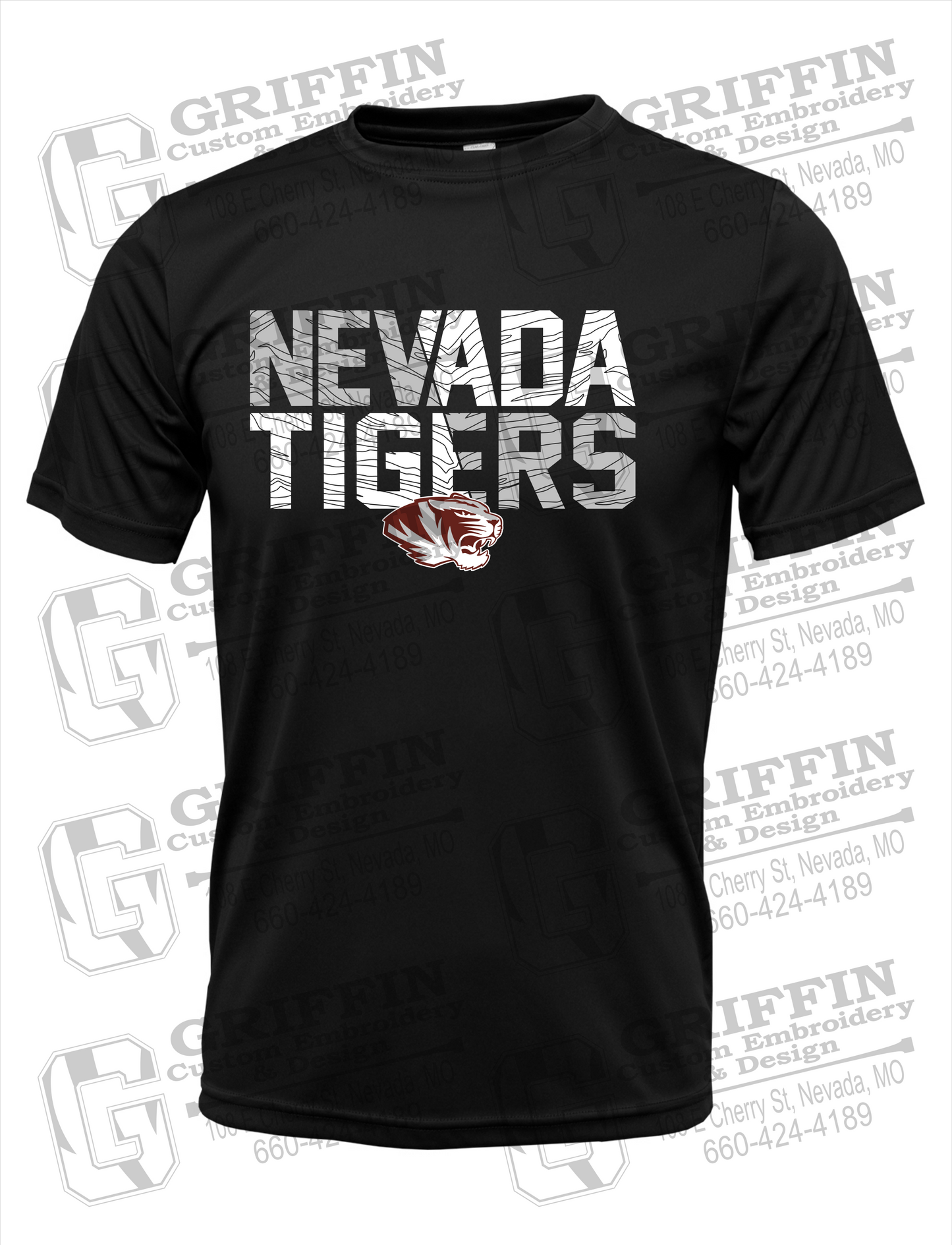 Nevada Tigers 23-L Youth Dry-Fit T-Shirt