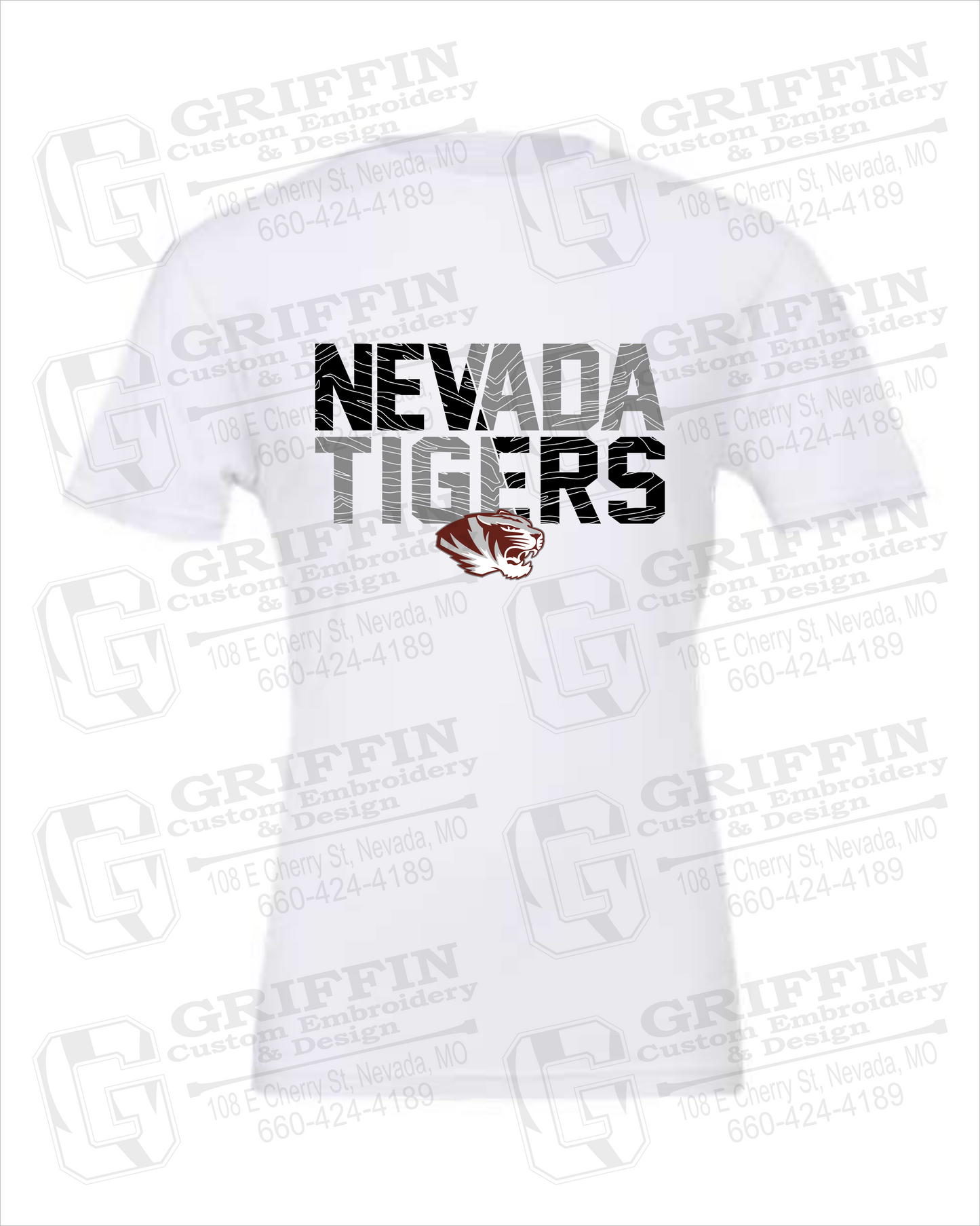 Nevada Tigers 23-L 100% Cotton Short Sleeve T-Shirt