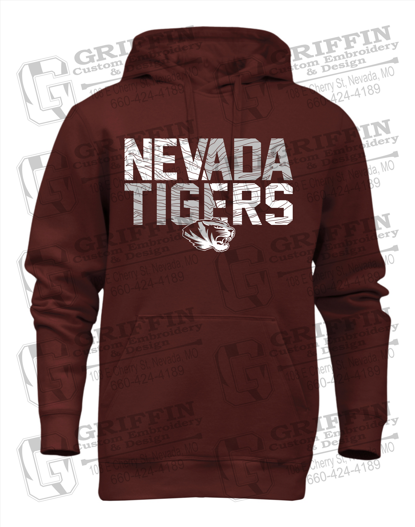 Nevada Tigers 23-L Youth Heavyweight Hoodie
