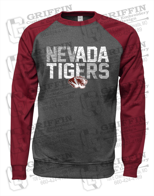 Nevada Tigers 23-L Youth Raglan Sweatshirt