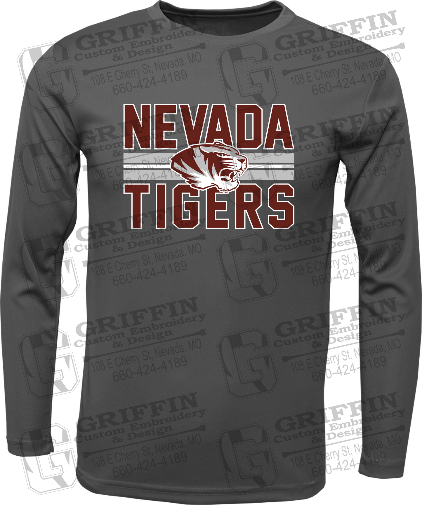 Toddler Dry-Fit Long Sleeve T-Shirt - Nevada Tigers 23-M